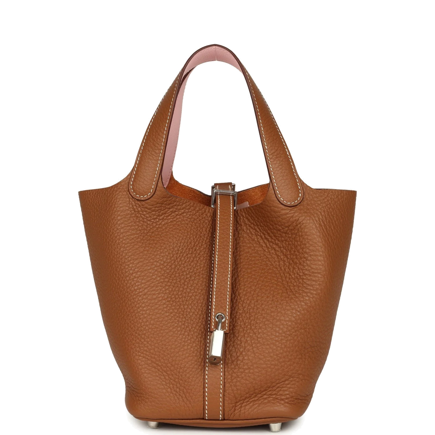 Hermes Picotin Lock 18 Eclat Gold and Rose Sakura Clemence Palladium Hardware — фото 2