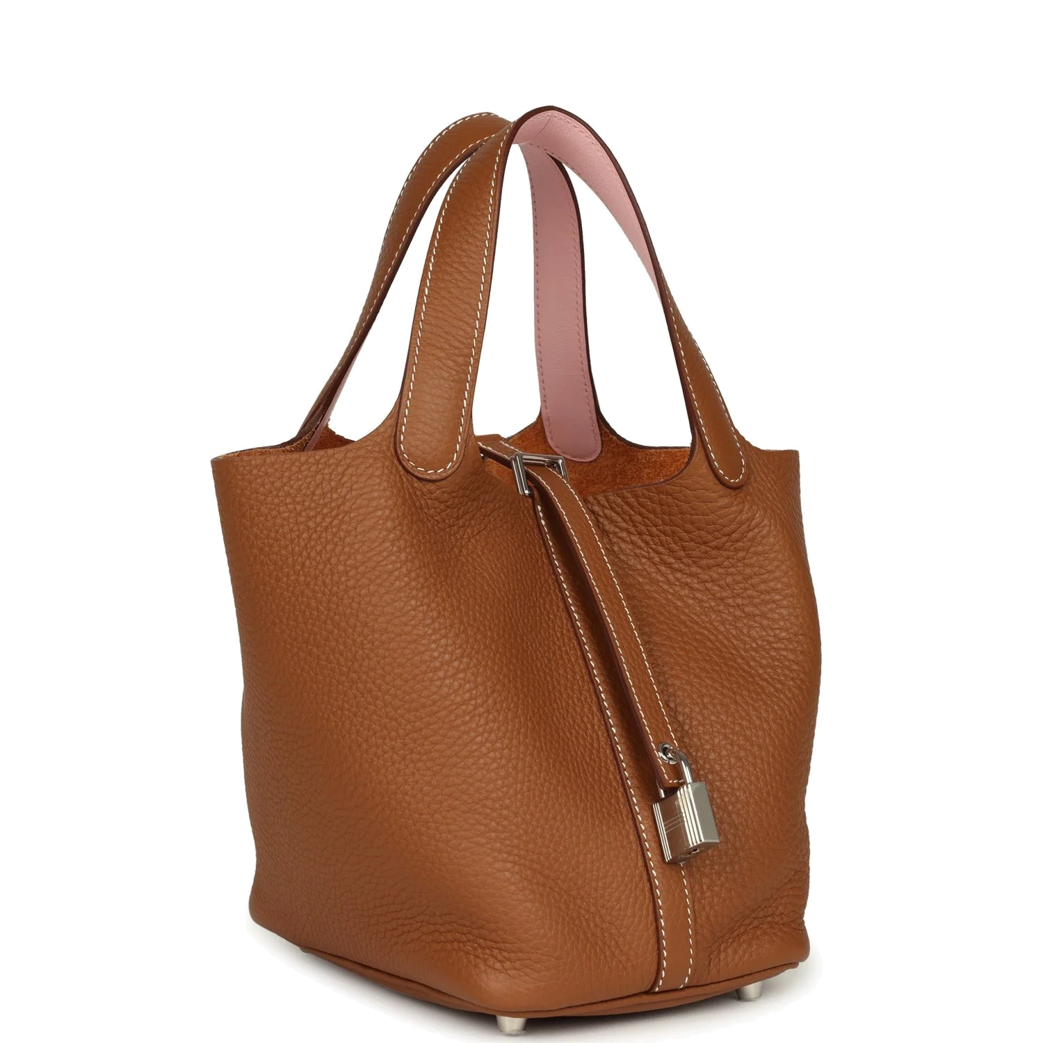 Hermes Picotin Lock 18 Eclat Gold and Rose Sakura Clemence Palladium Hardware — фото 3
