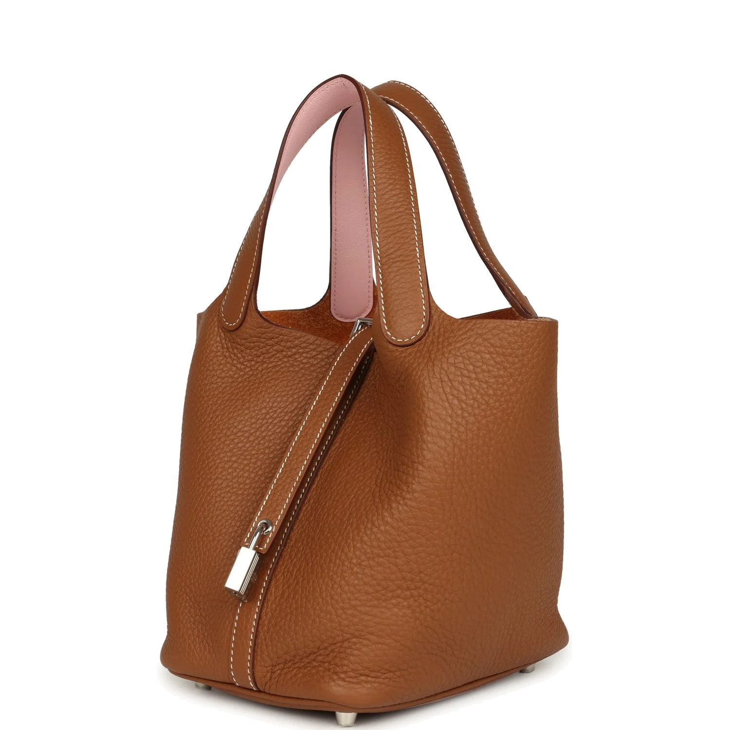 Hermes Picotin Lock 18 Eclat Gold and Rose Sakura Clemence Palladium Hardware — фото 6