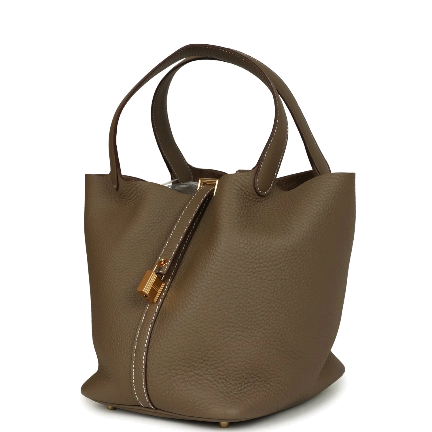 Hermes Picotin Lock 22 Etoupe Clemence Gold Hardware — фото 4