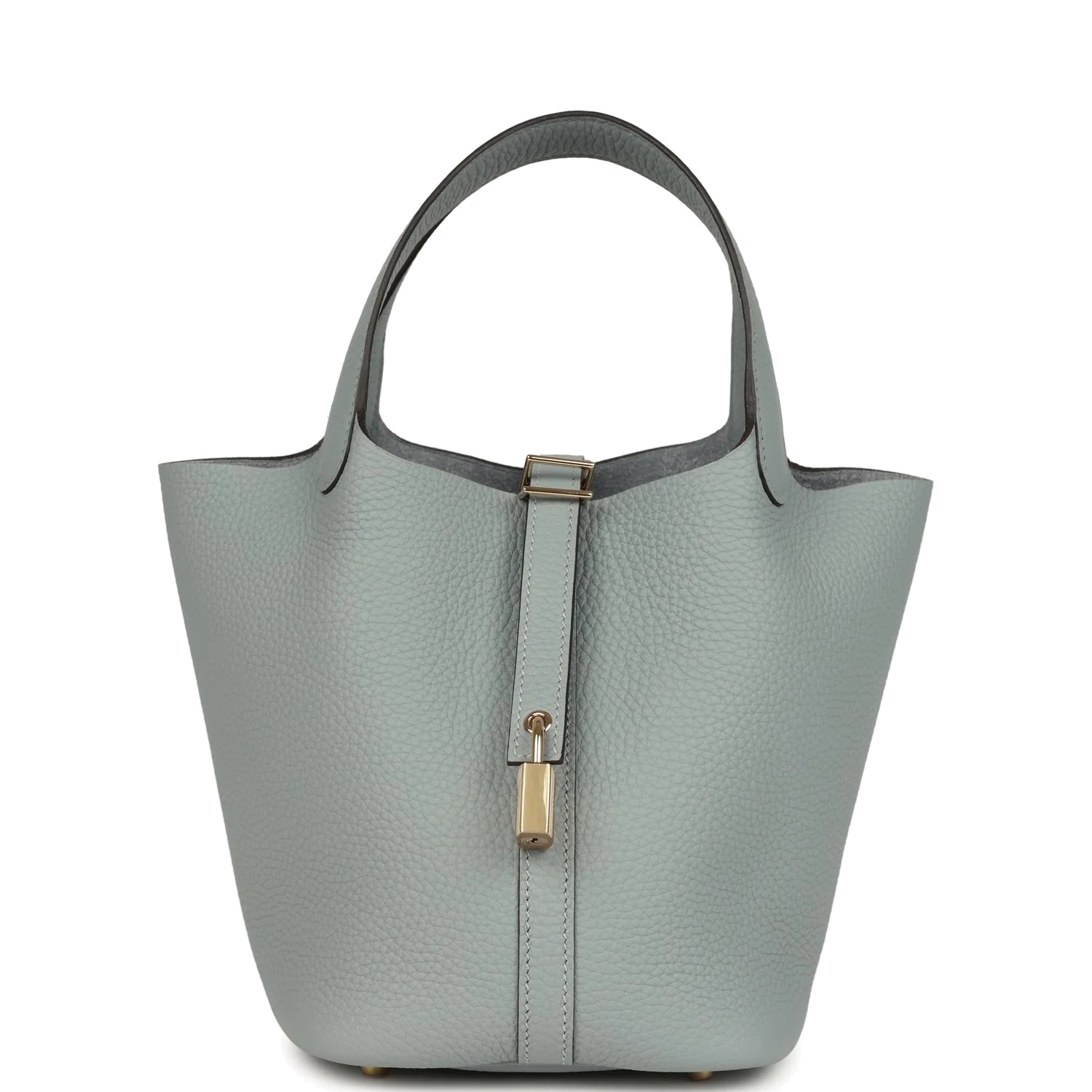 Hermes Picotin Lock 18 Gris Pantin Clemence Permabrass Hardware — фото 2