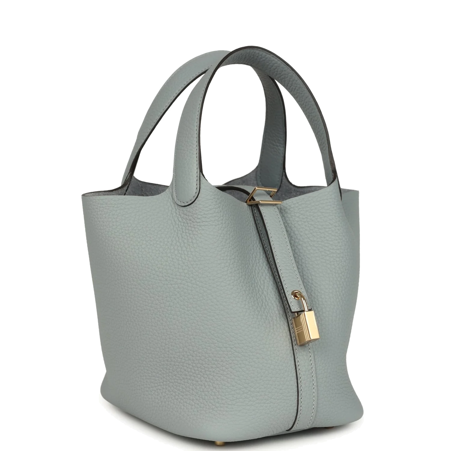Hermes Picotin Lock 18 Gris Pantin Clemence Permabrass Hardware — фото 3