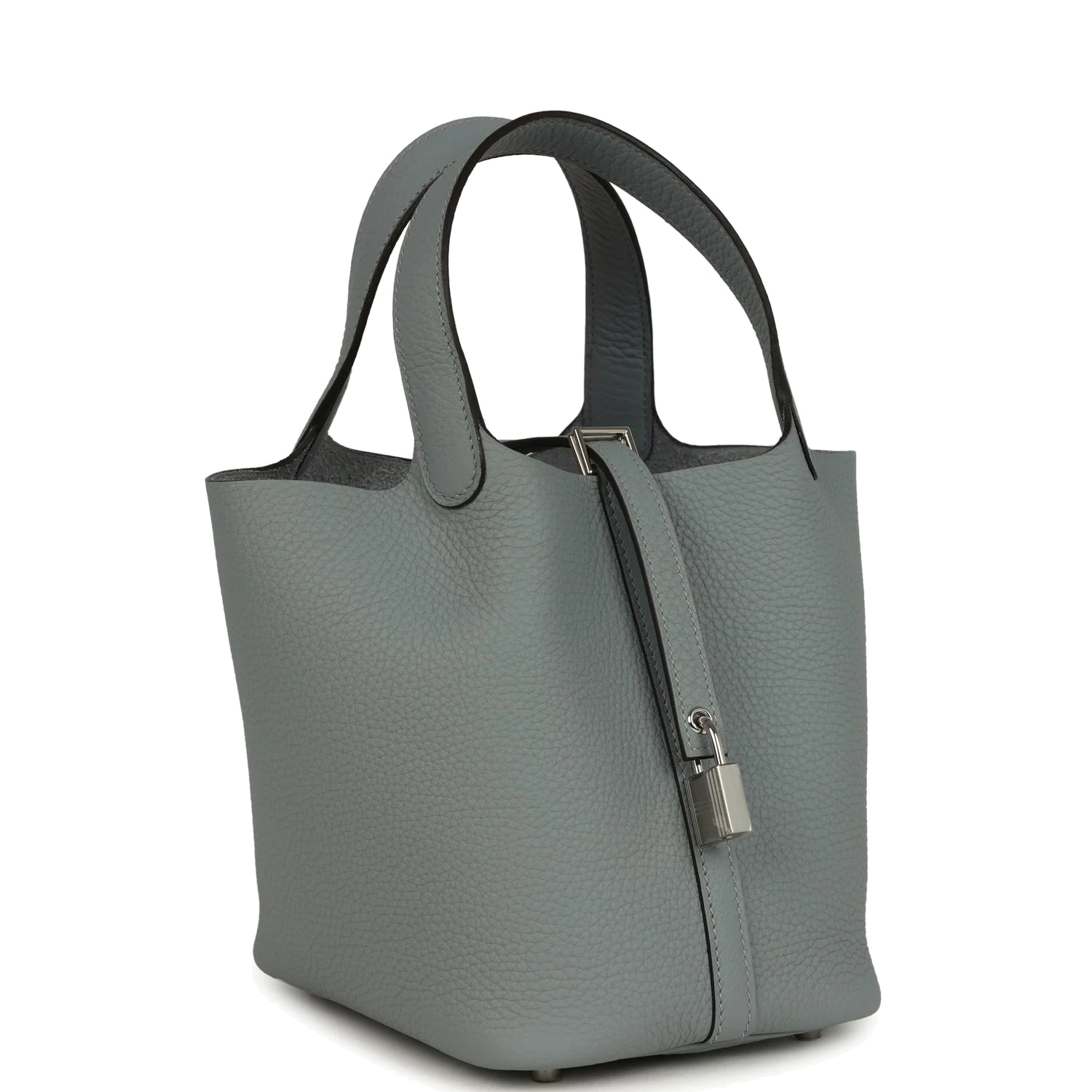 Hermes Picotin Lock 18 Gris Pantin Clemence Palladium Hardware — фото 3