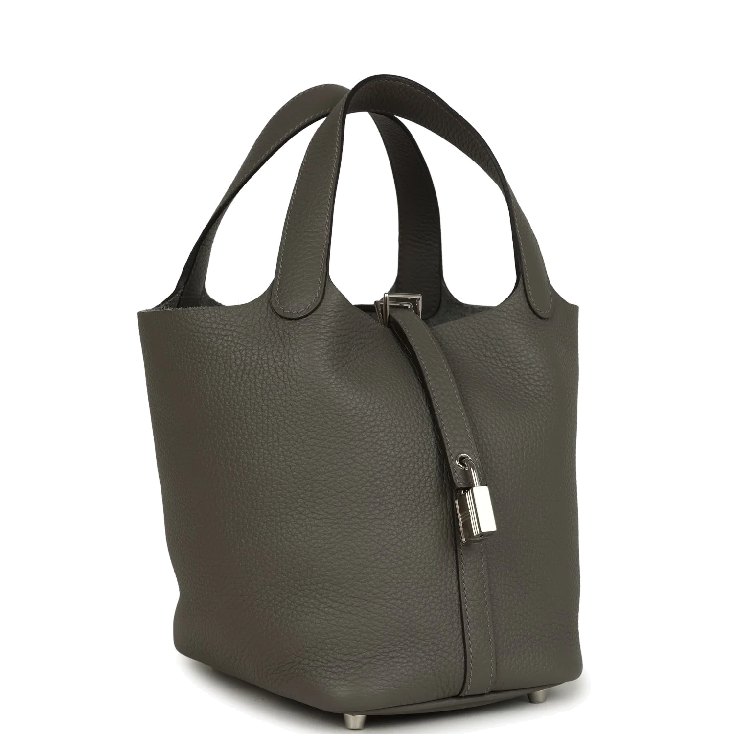 Hermes Picotin Lock 18 Gris Meyer Clemence Palladium Hardware — фото 3