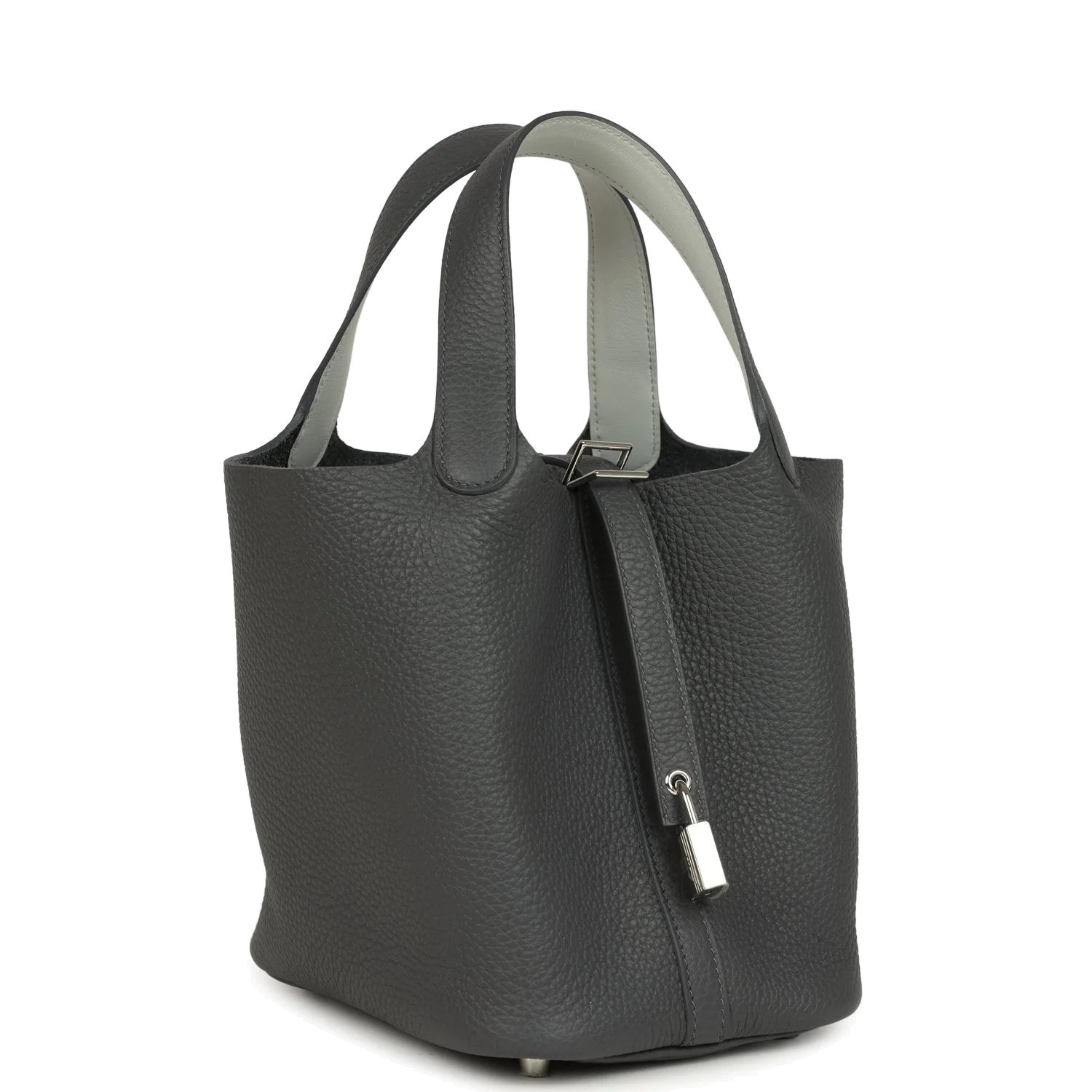 Hermes Picotin Lock 18 Eclat Ardoise Clemence and Gris Pantin Swift Palladium Hardware — фото 3