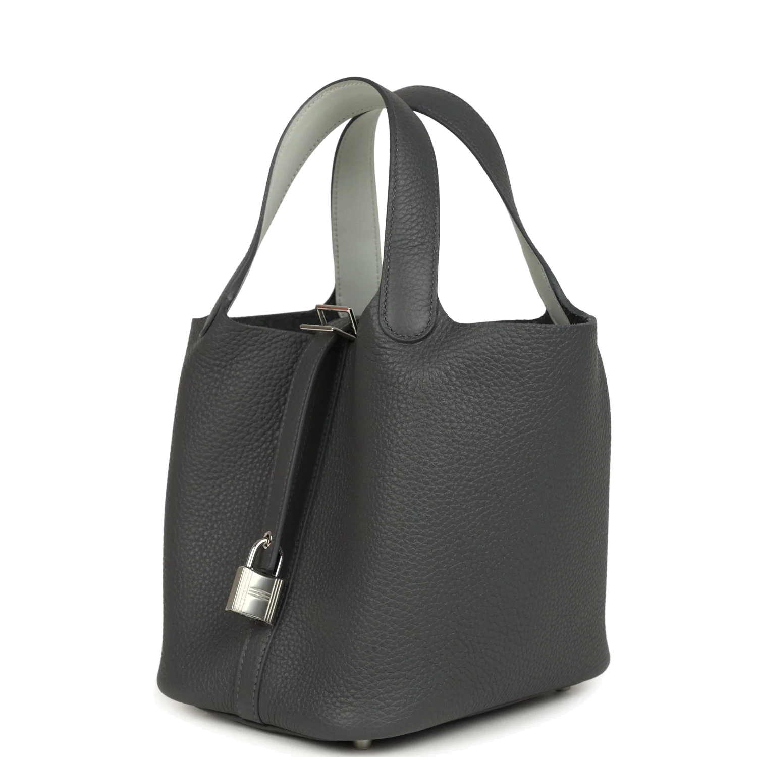 Hermes Picotin Lock 18 Eclat Ardoise Clemence and Gris Pantin Swift Palladium Hardware — фото 4