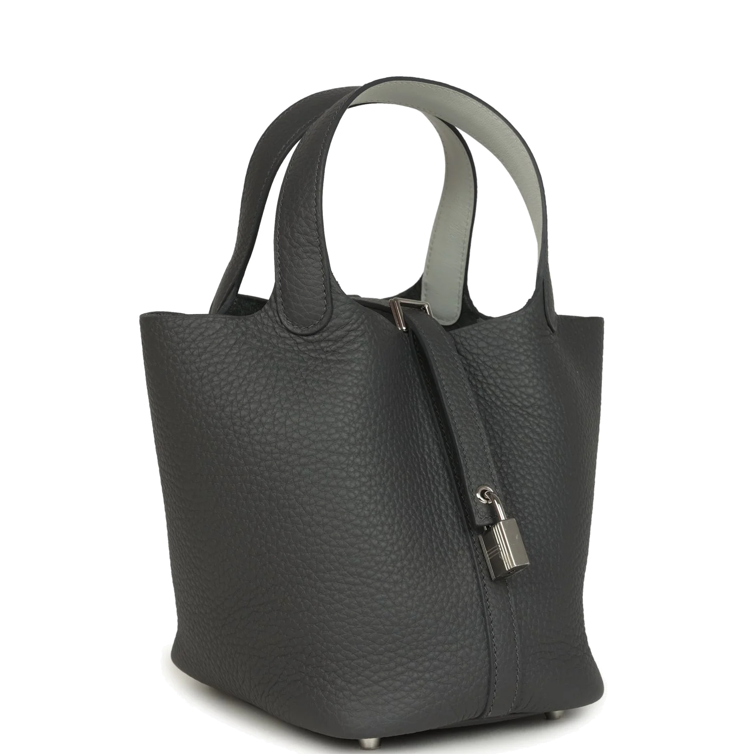 Hermes Picotin Lock Eclat 18 Ardoise Clemence and Gris Platine Swift Palladium Hardware — фото 3