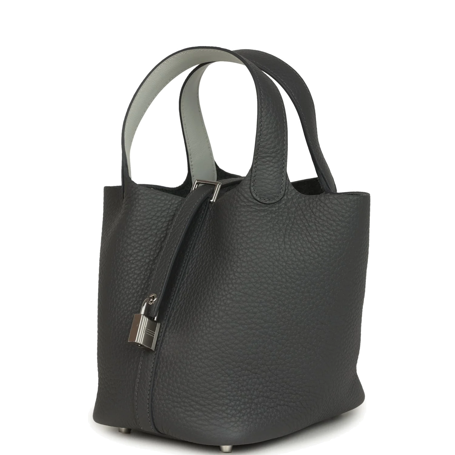 Hermes Picotin Lock Eclat 18 Ardoise Clemence and Gris Platine Swift Palladium Hardware — фото 6