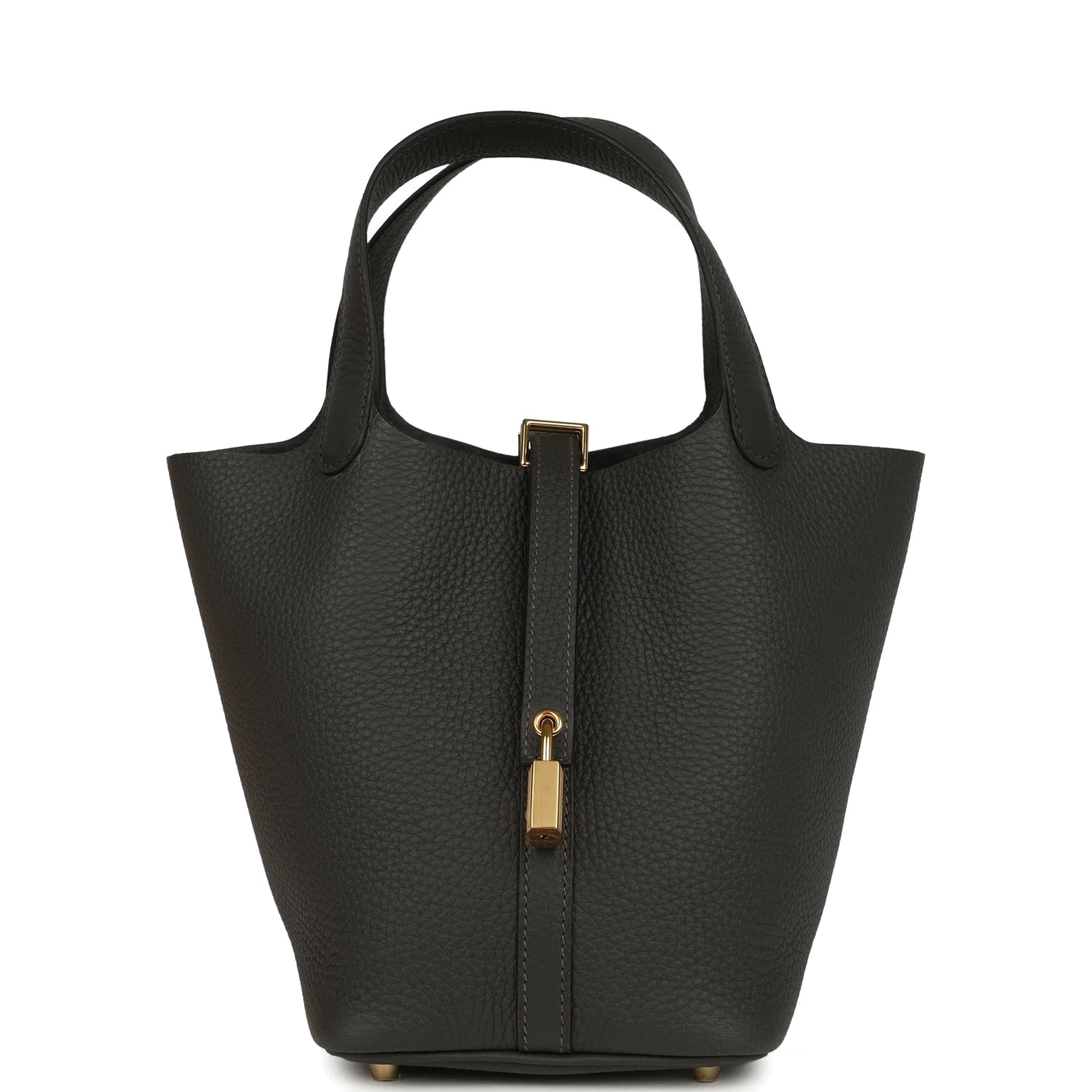 Hermes Picotin Lock 18 Dark Bronze Clemence Gold Hardware — фото 1