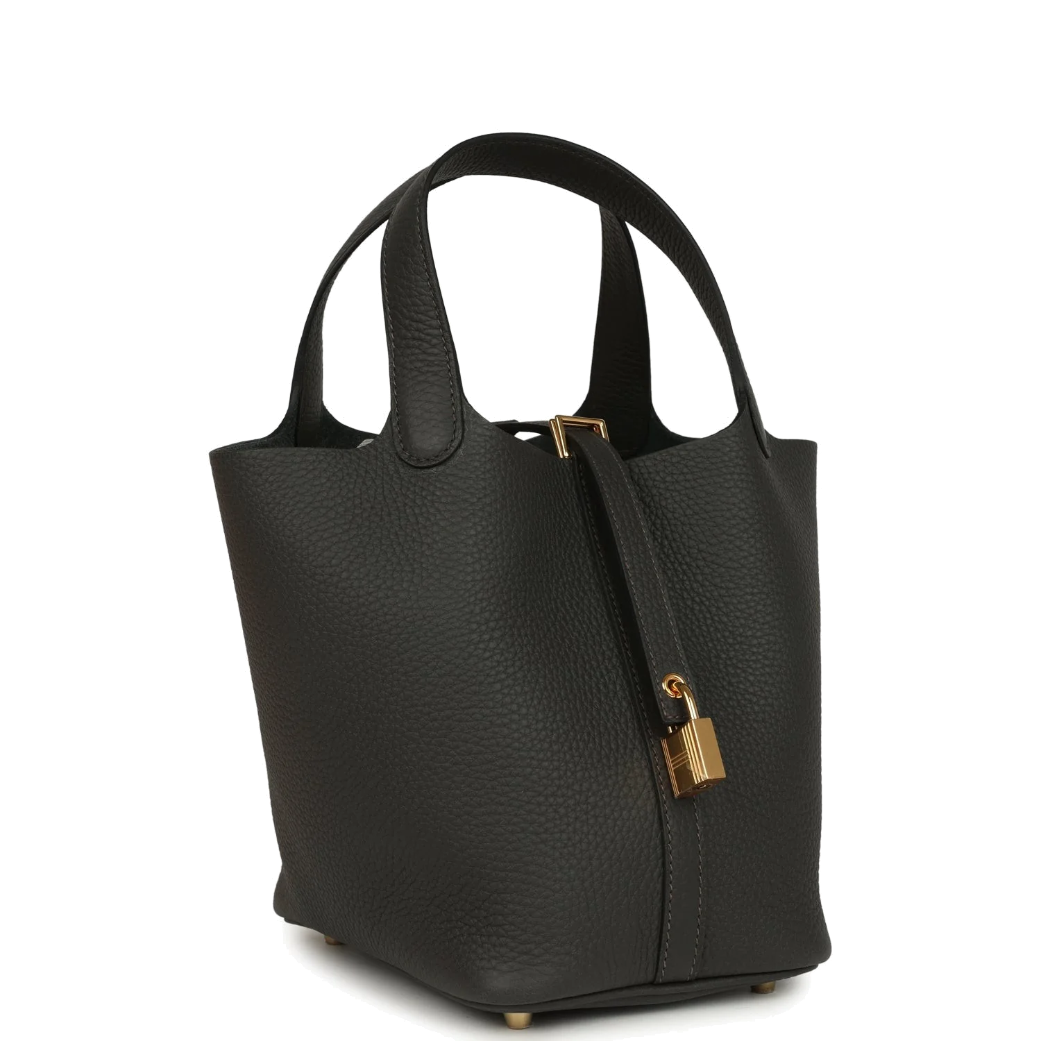 Hermes Picotin Lock 18 Dark Bronze Clemence Gold Hardware — фото 3
