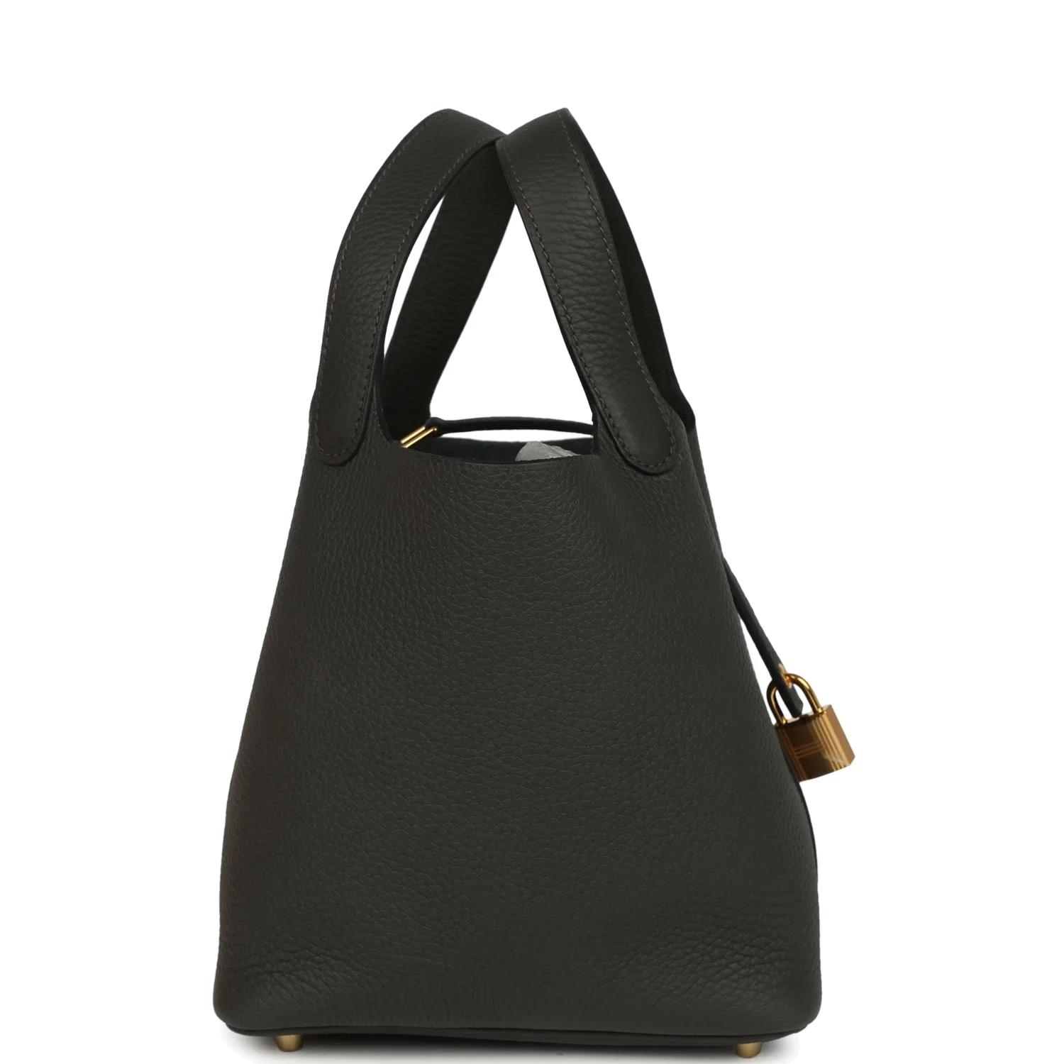 Hermes Picotin Lock 18 Dark Bronze Clemence Gold Hardware — фото 4