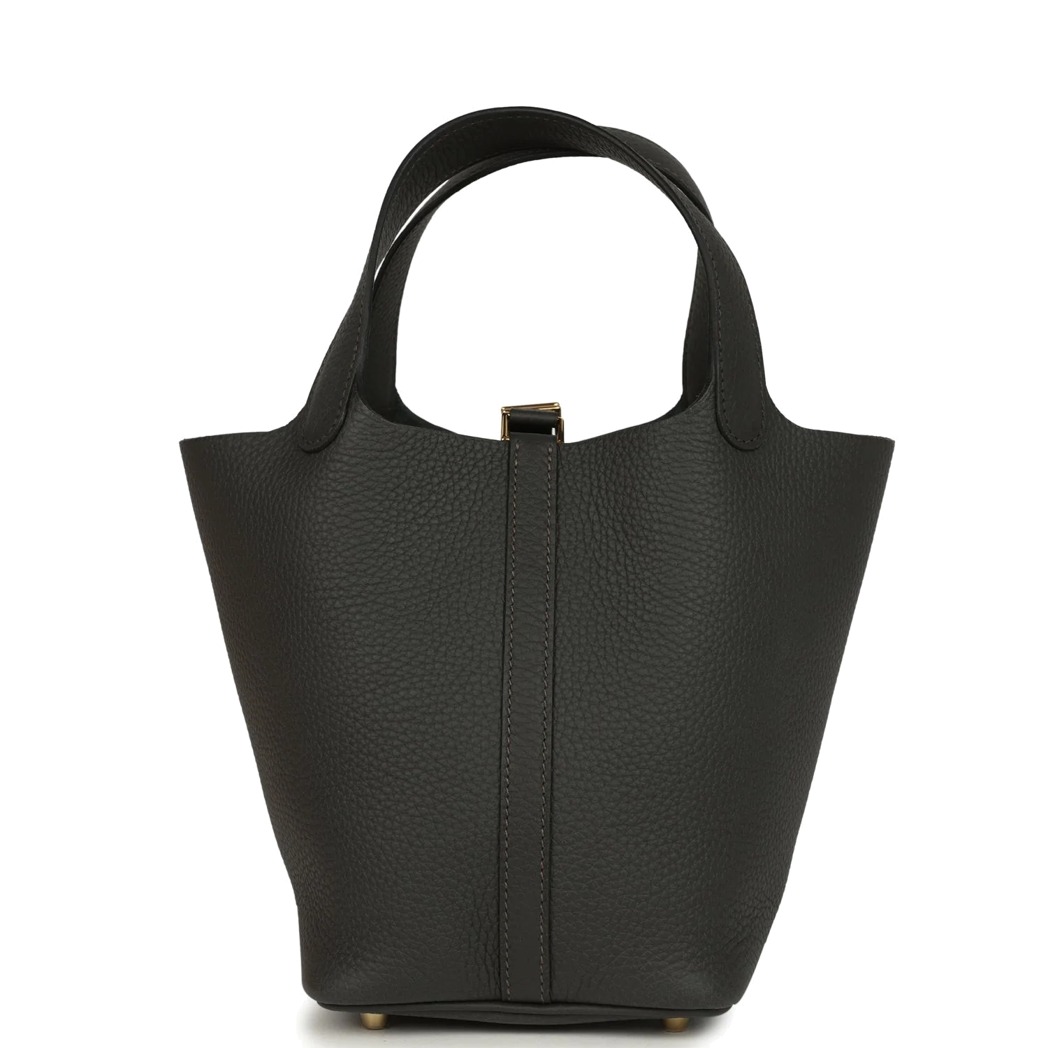 Hermes Picotin Lock 18 Dark Bronze Clemence Gold Hardware — фото 5