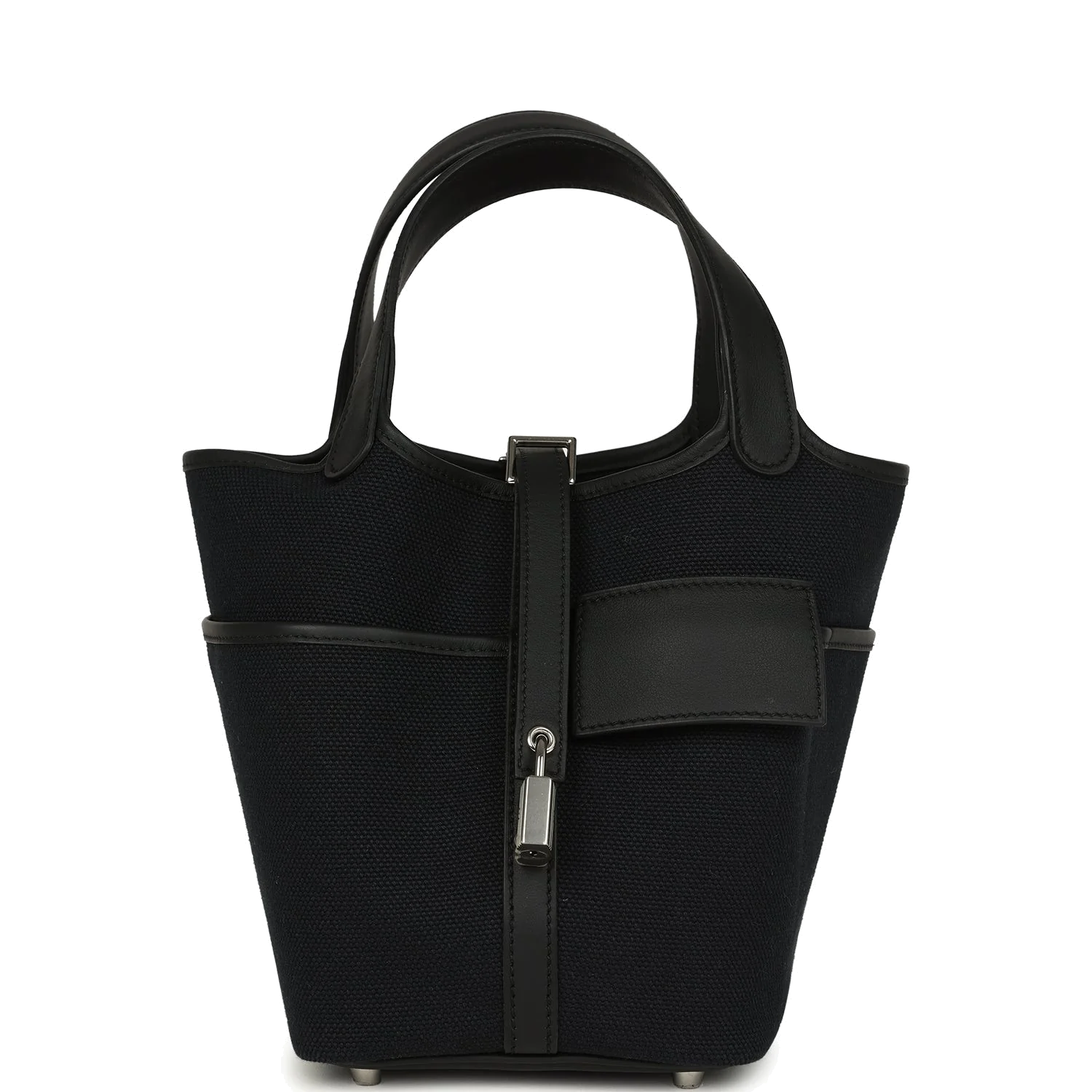 Hermes Picotin Cargo 18 Black Toile Goeland and Swift Palladium Hardware