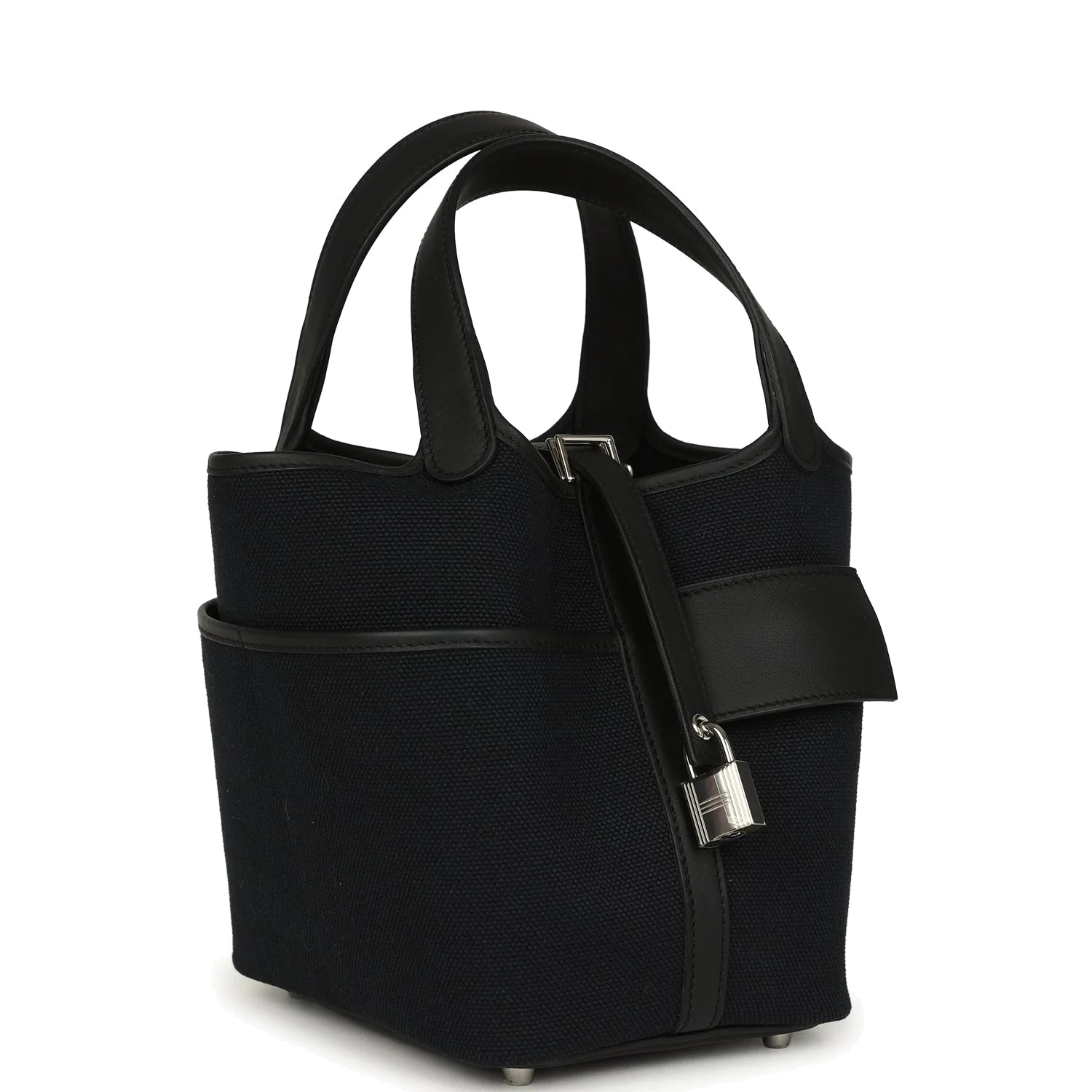 Hermes Picotin Cargo 18 Black Toile Goeland and Swift Palladium Hardware — фото 3