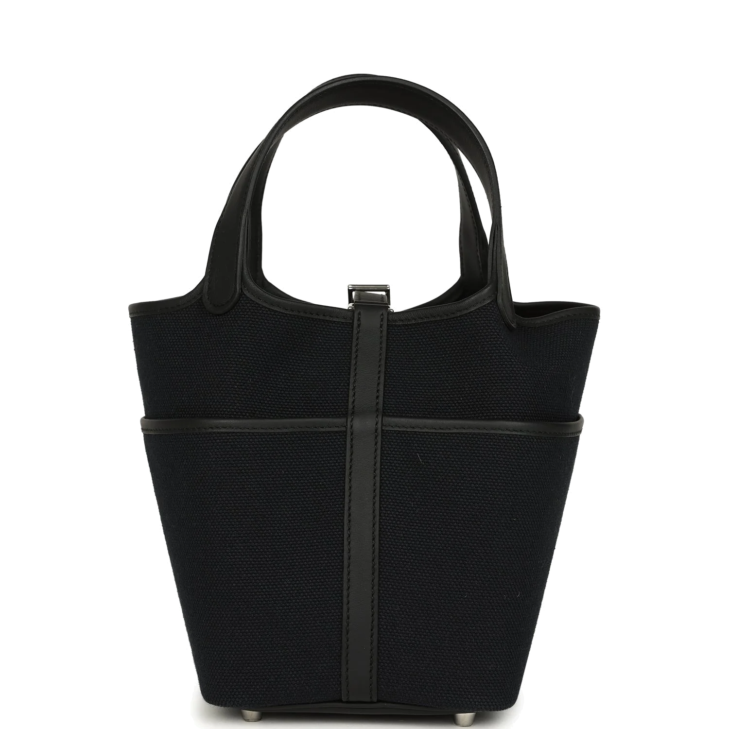 Hermes Picotin Cargo 18 Black Toile Goeland and Swift Palladium Hardware — фото 5