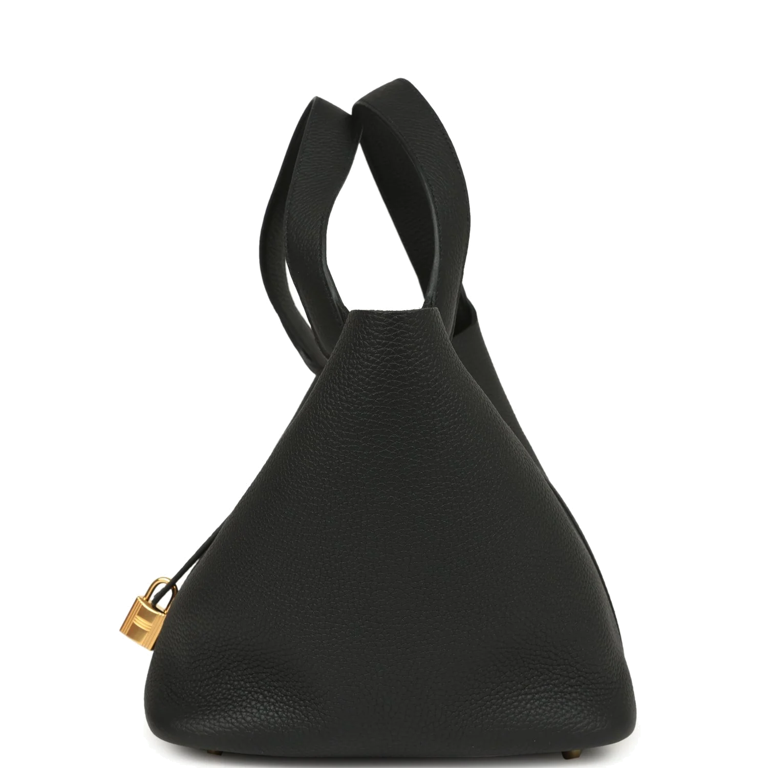 Hermes Picotin Lock 22 Black Clemence Gold Hardware — фото 4