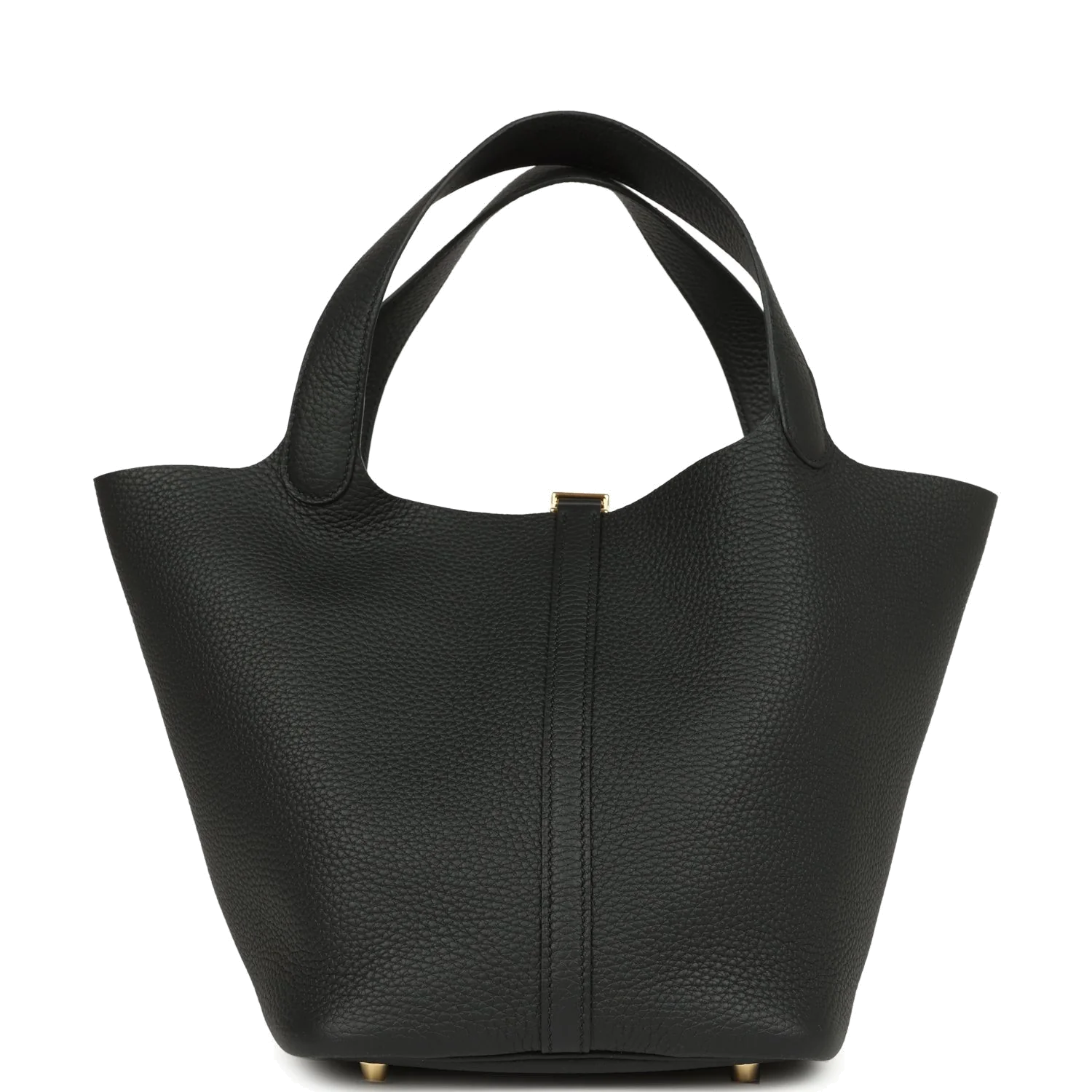 Hermes Picotin Lock 22 Black Clemence Gold Hardware — фото 5
