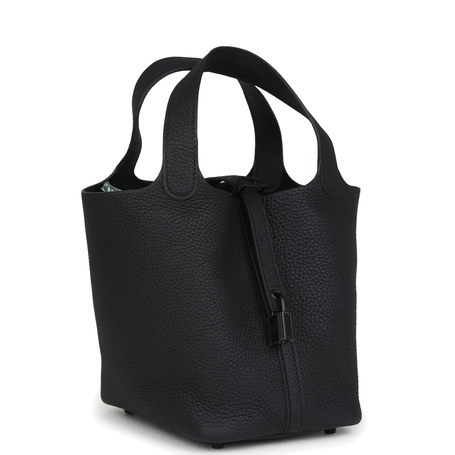 Hermes Picotin Lock 18 Monochrome Black Clemence Black Hardware — фото 3