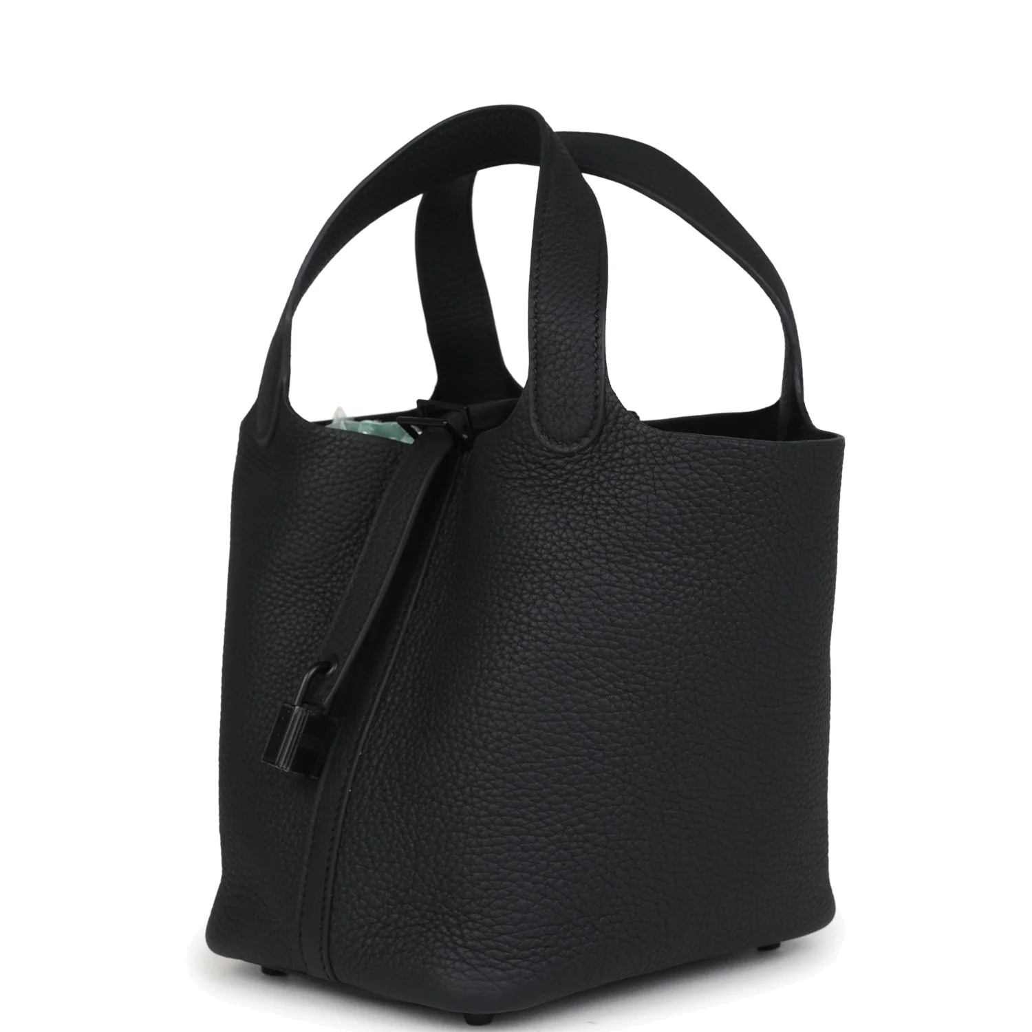 Hermes Picotin Lock 18 Monochrome Black Clemence Black Hardware — фото 6