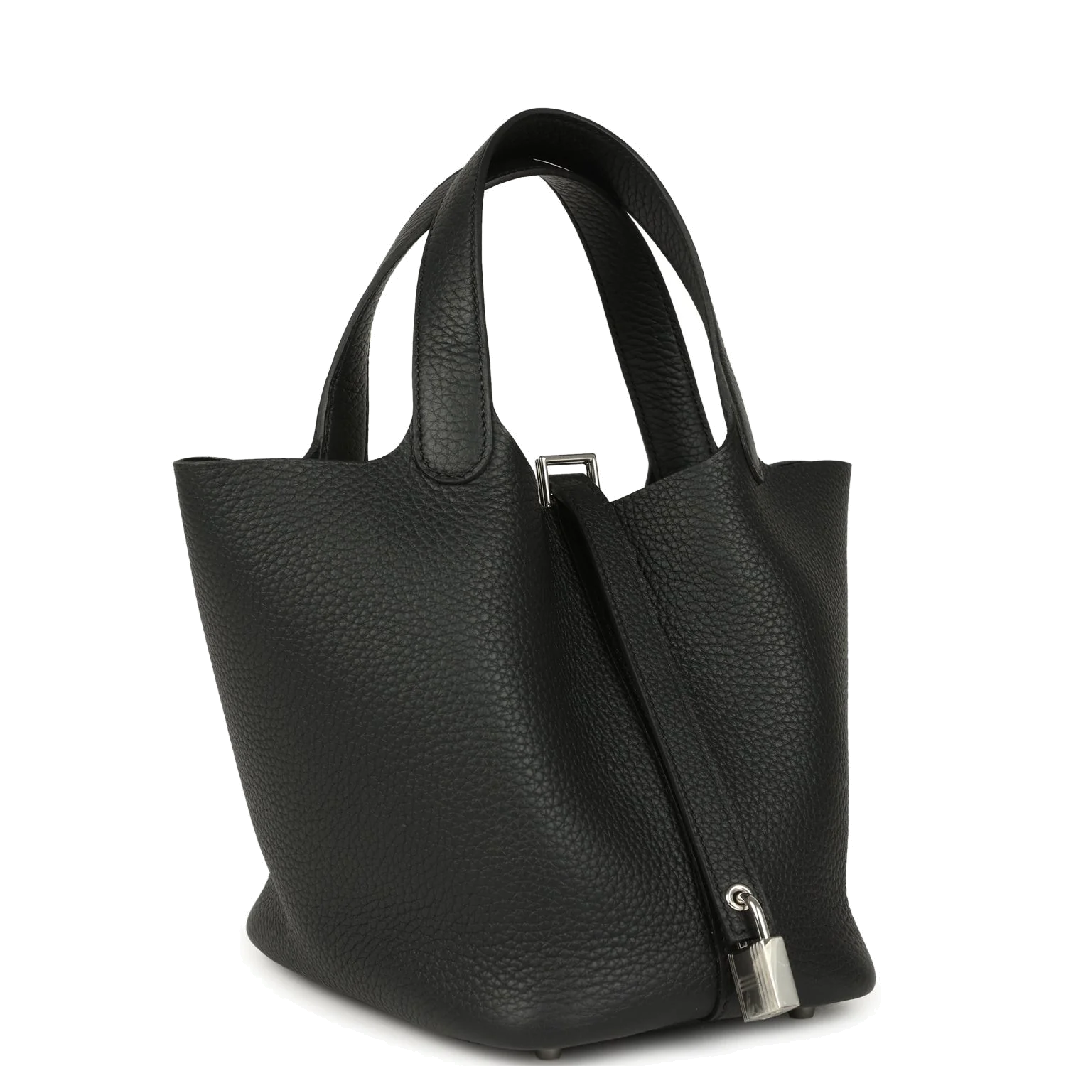 Hermes Picotin Lock 18 Black Clemence Palladium Hardware — фото 3
