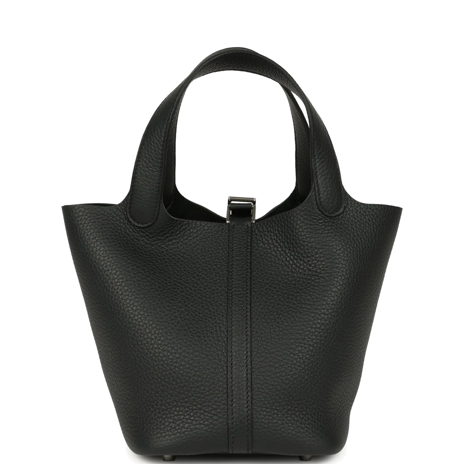 Hermes Picotin Lock 18 Black Clemence Palladium Hardware — фото 5