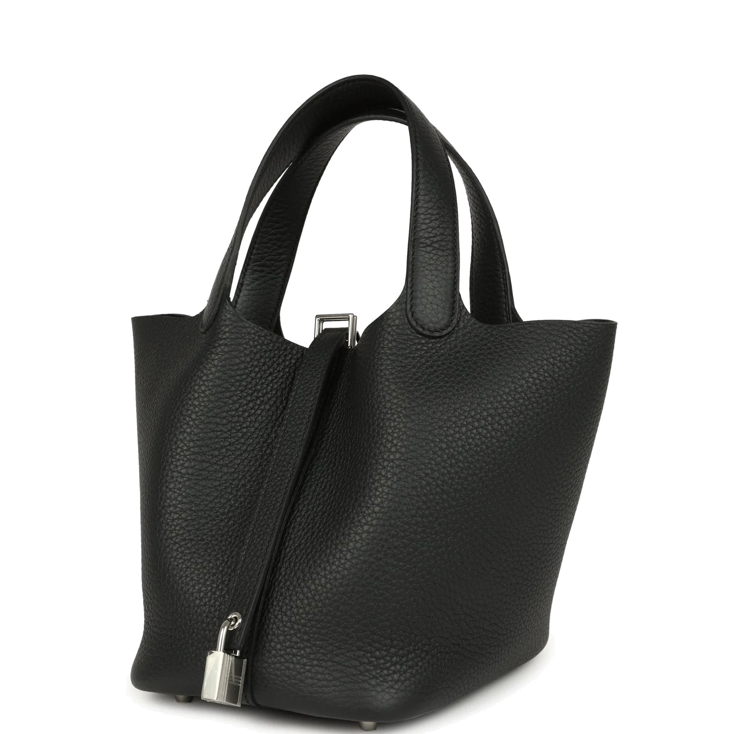 Hermes Picotin Lock 18 Black Clemence Palladium Hardware — фото 6