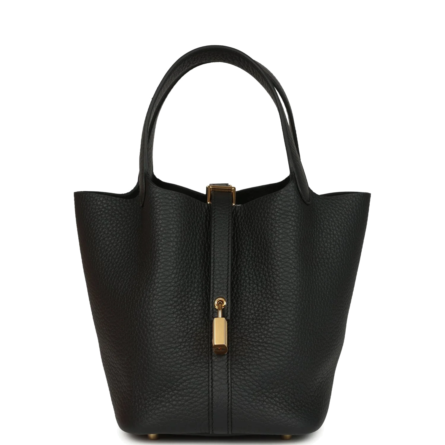 Hermes Picotin Lock 18 Black Clemence Gold Hardware — фото 1