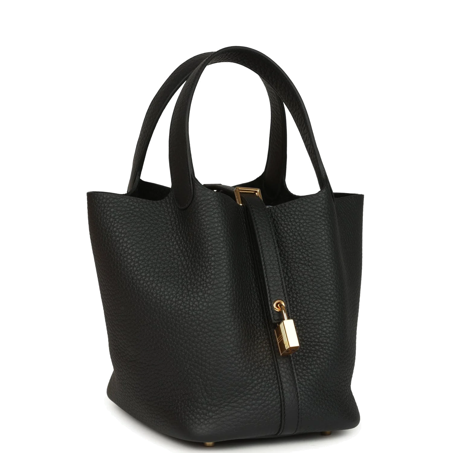 Hermes Picotin Lock 18 Black Clemence Gold Hardware — фото 3