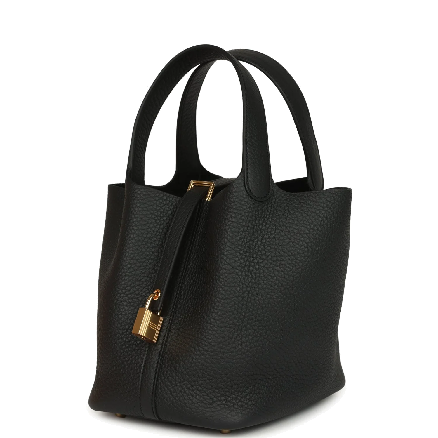 Hermes Picotin Lock 18 Black Clemence Gold Hardware — фото 4