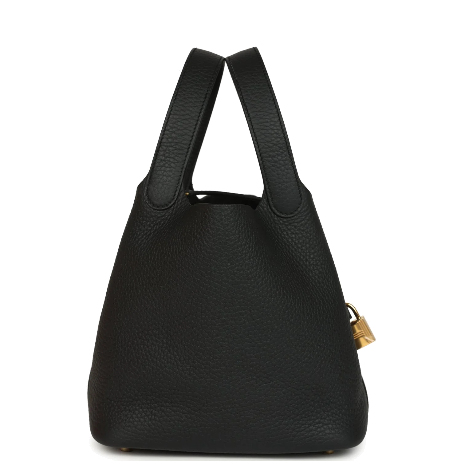 Hermes Picotin Lock 18 Black Clemence Gold Hardware — фото 5