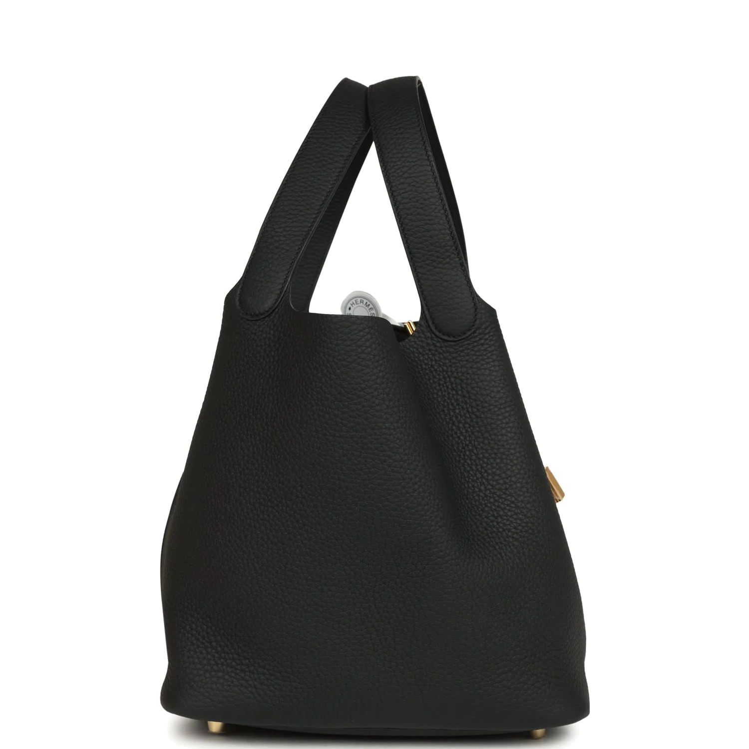 Hermes Picotin Lock 22 Black Clemence Gold Hardware — фото 4