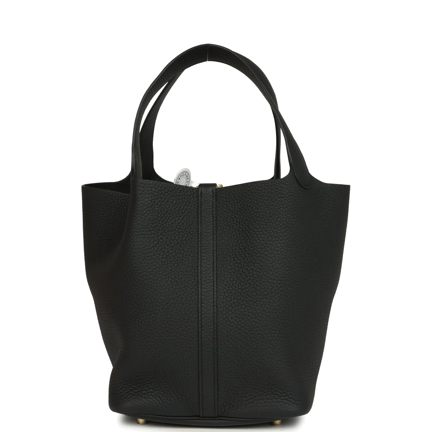 Hermes Picotin Lock 22 Black Clemence Gold Hardware — фото 5