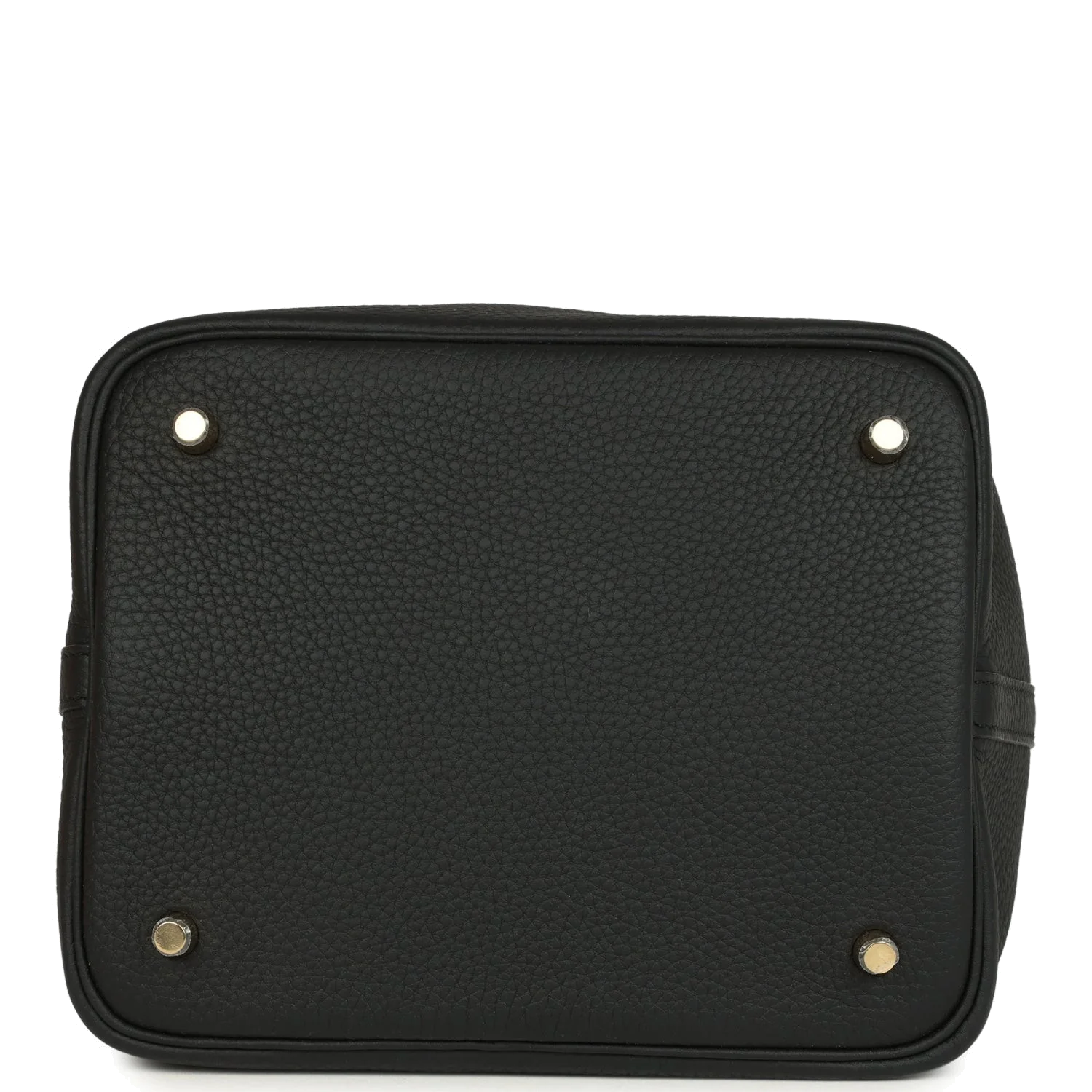 Hermes Picotin Lock 22 Black Clemence Gold Hardware — фото 7