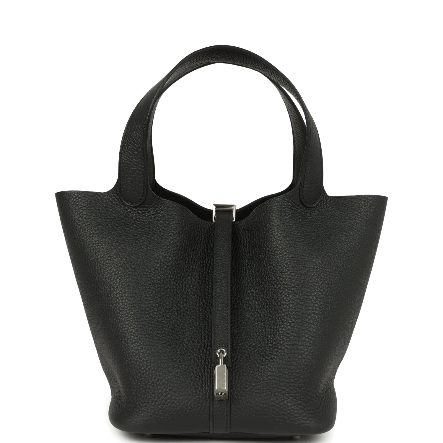 Hermes Picotin Lock 22 Black Clemence Palladium Hardware — фото 2