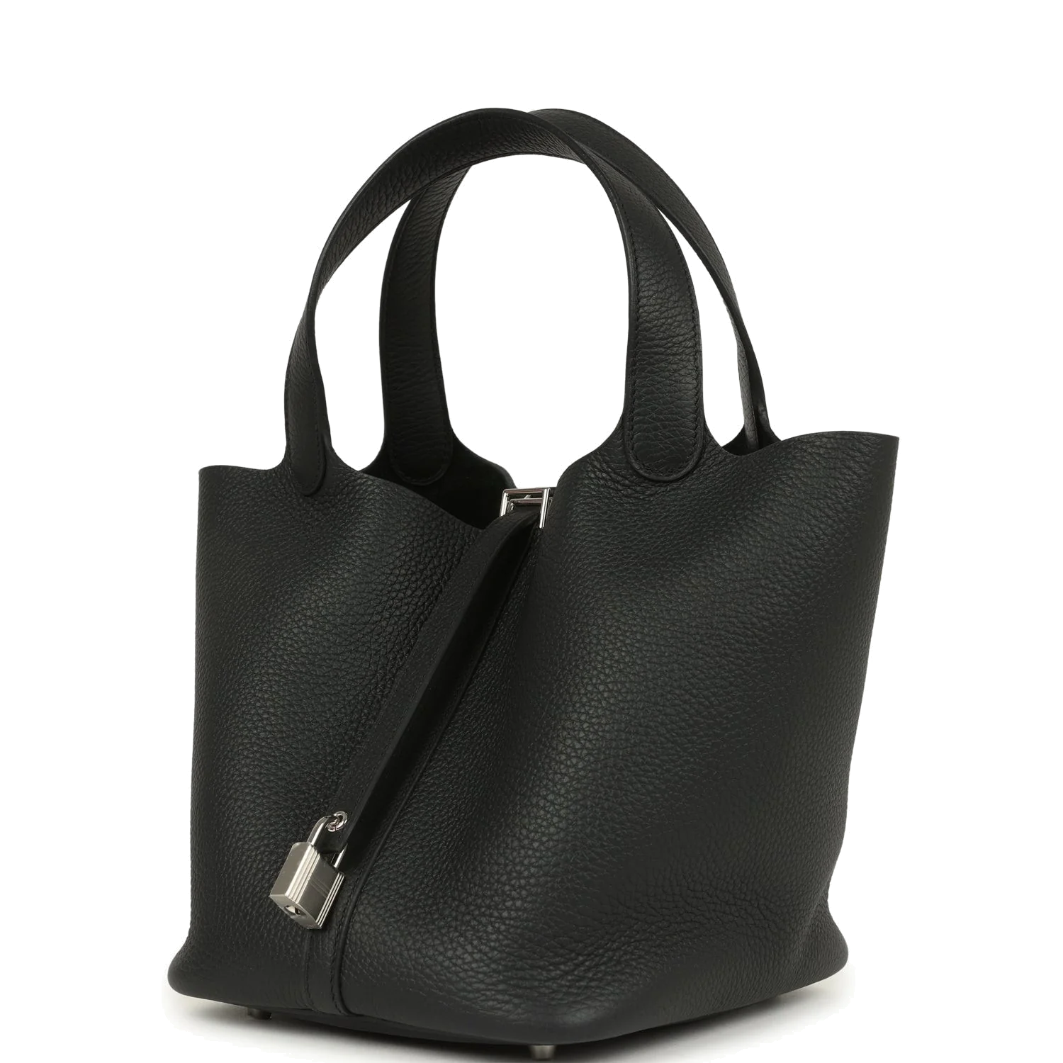 Hermes Picotin Lock 22 Black Clemence Palladium Hardware — фото 4