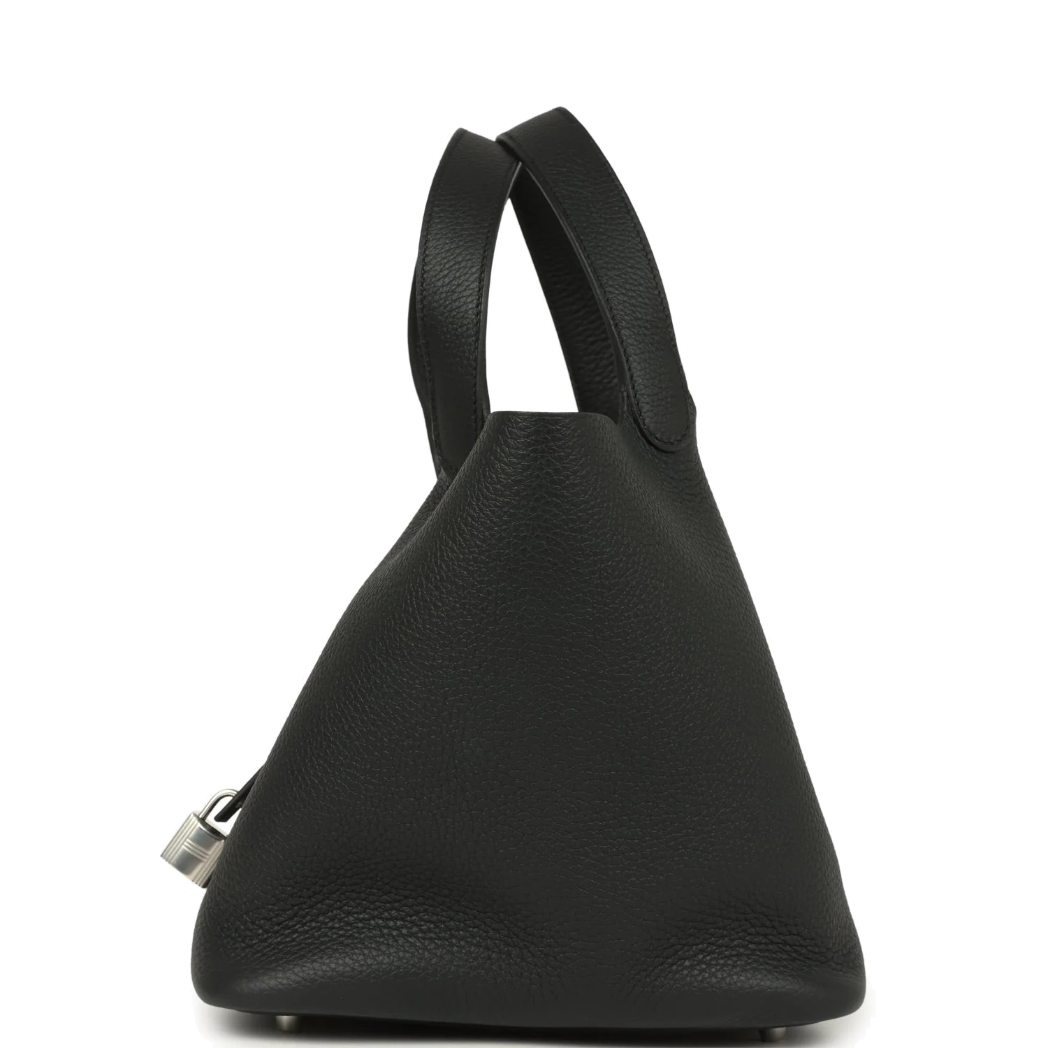 Hermes Picotin Lock 22 Black Clemence Palladium Hardware — фото 5