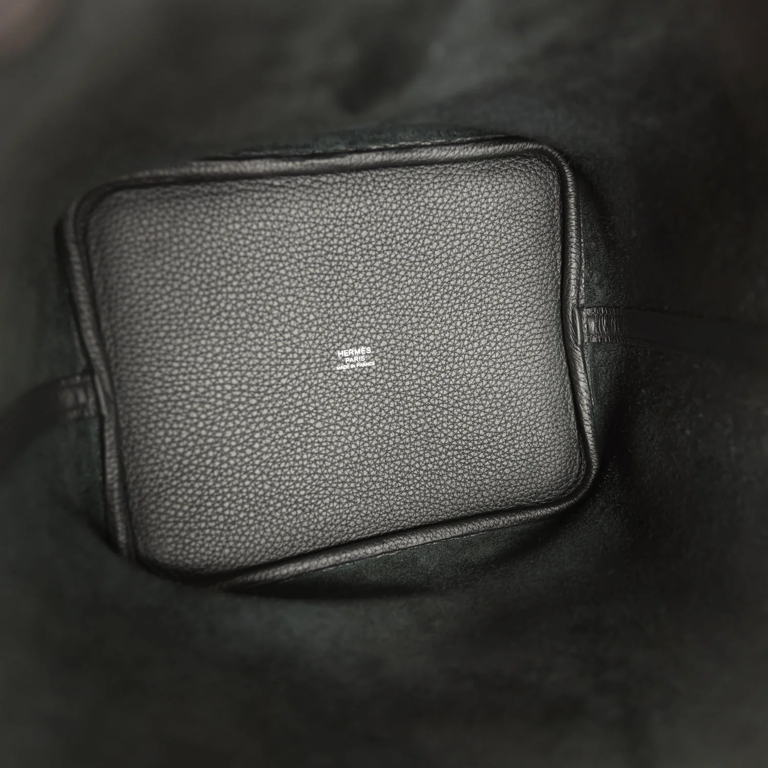 Hermes Picotin Lock 22 Black Clemence Palladium Hardware — фото 8