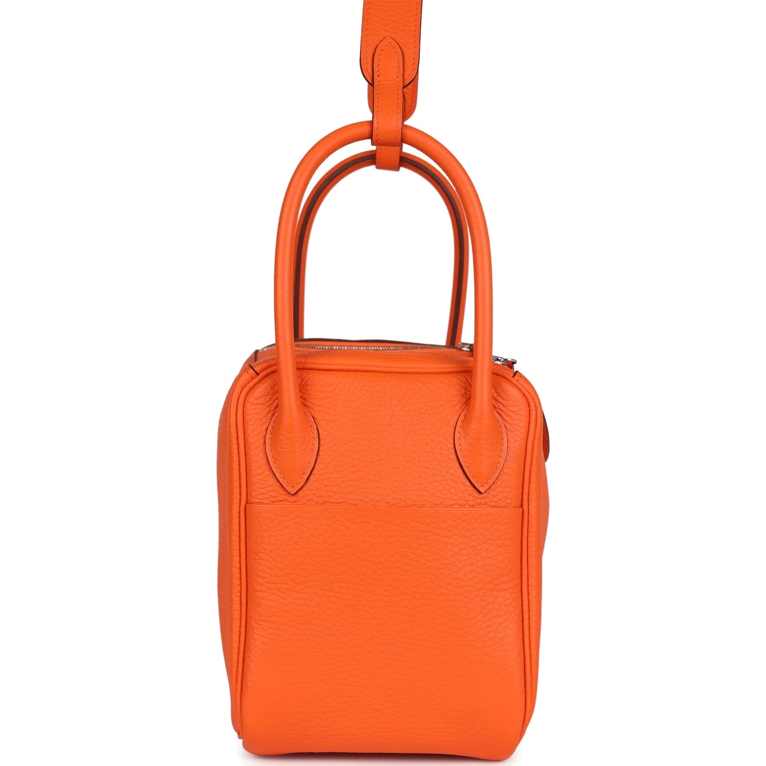 Hermes Lindy 26 Orange Minium Clemence Palladium Hardware — фото 4