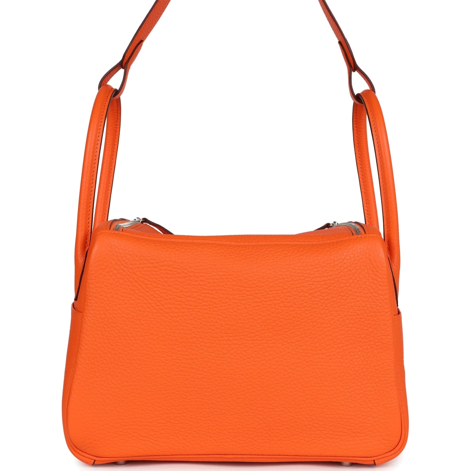Hermes Lindy 26 Orange Minium Clemence Palladium Hardware — фото 5