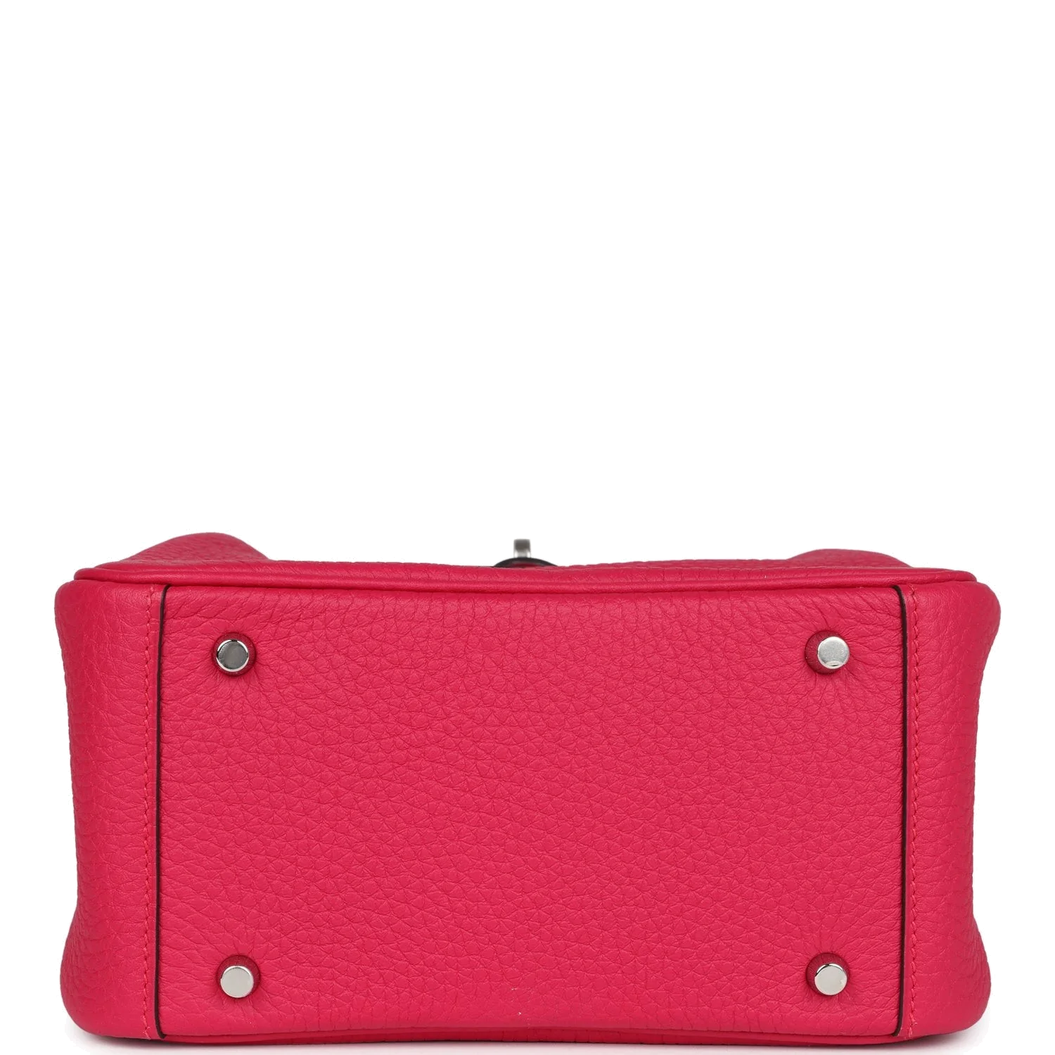Hermes Mini Lindy Framboise Clemence Palladium Hardware — фото 7