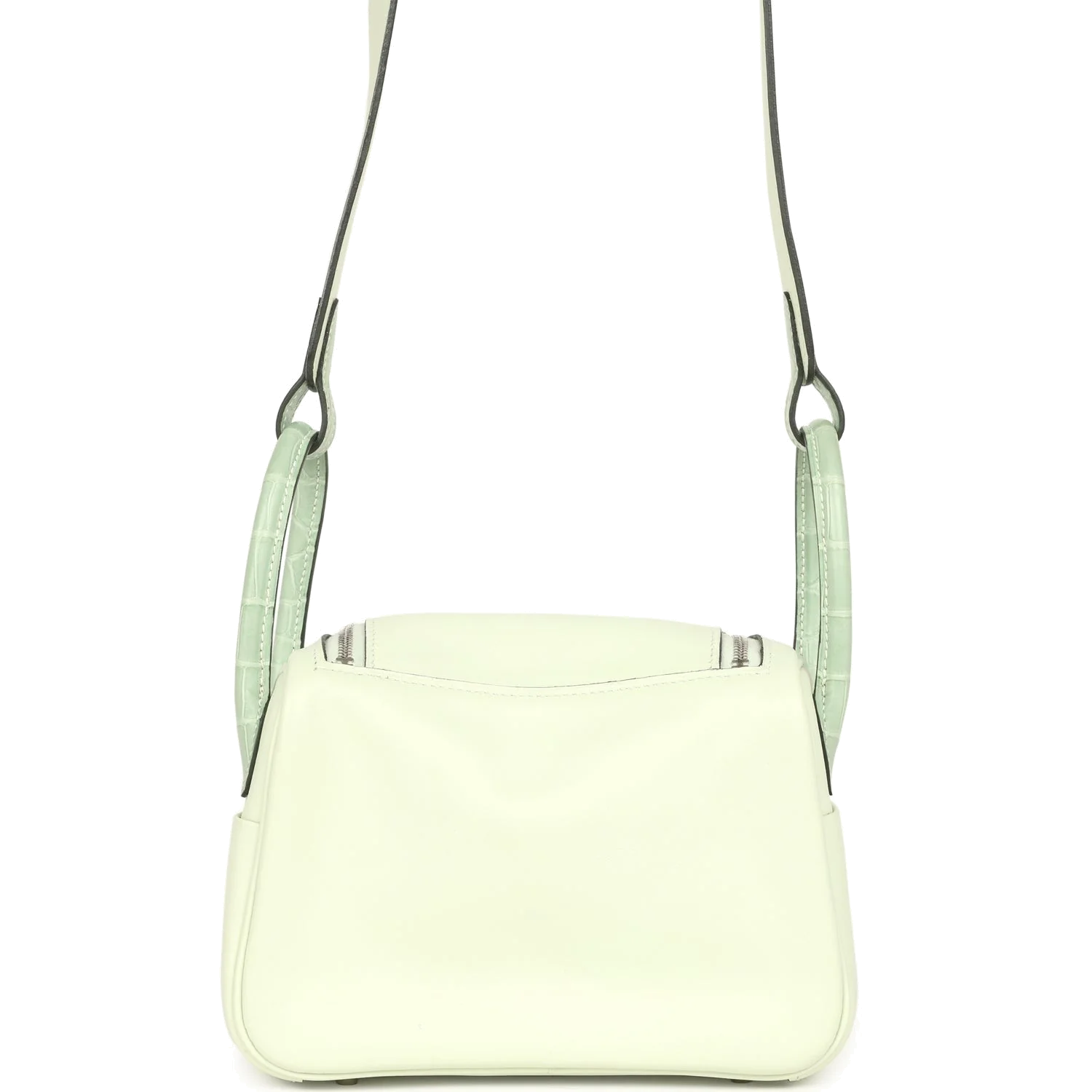 Hermes Mini Lindy Vert Fizz Swift and Matte Alligator Touch Palladium Hardware — фото 5