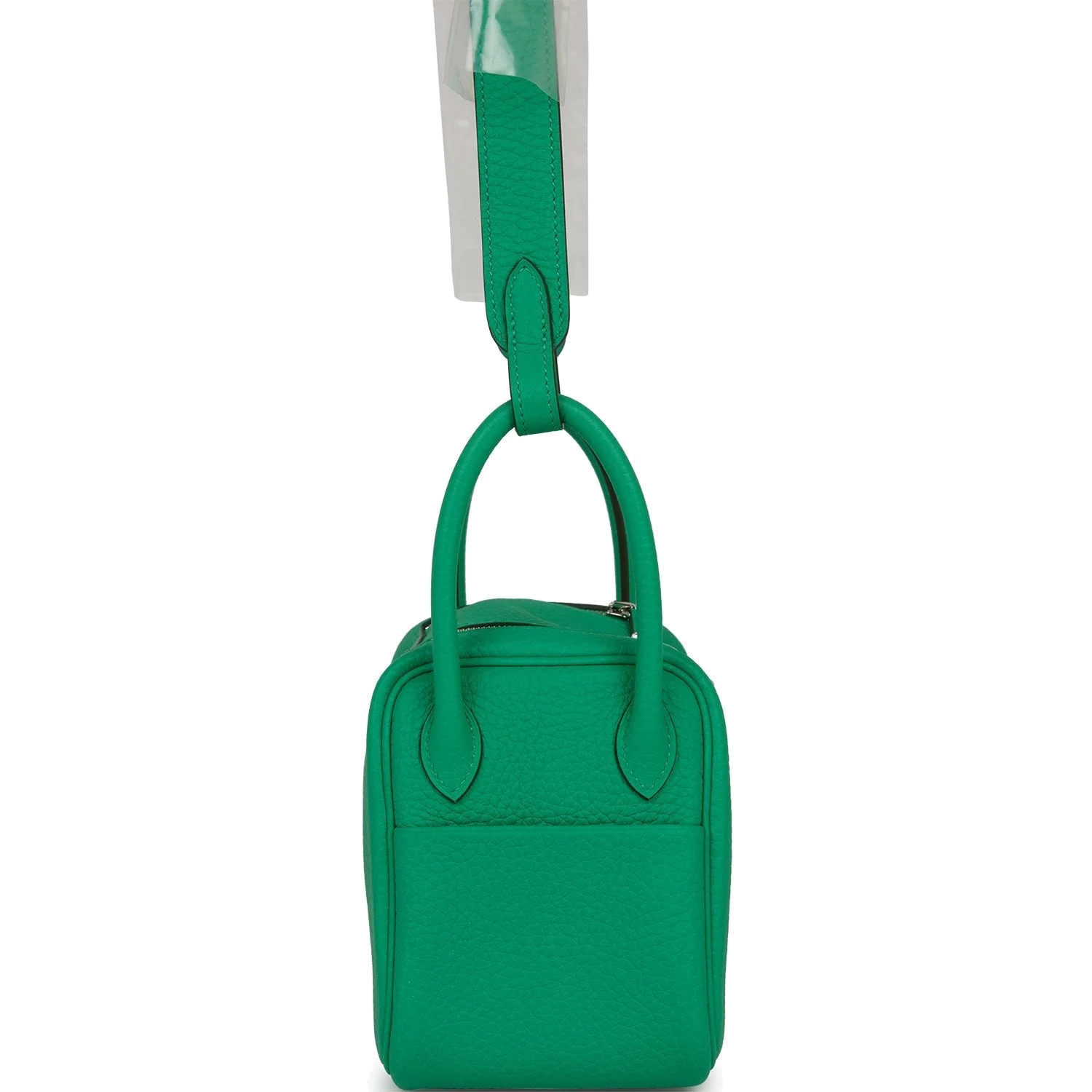 Hermes Mini Lindy Menthe Clemence Palladium Hardware — фото 4