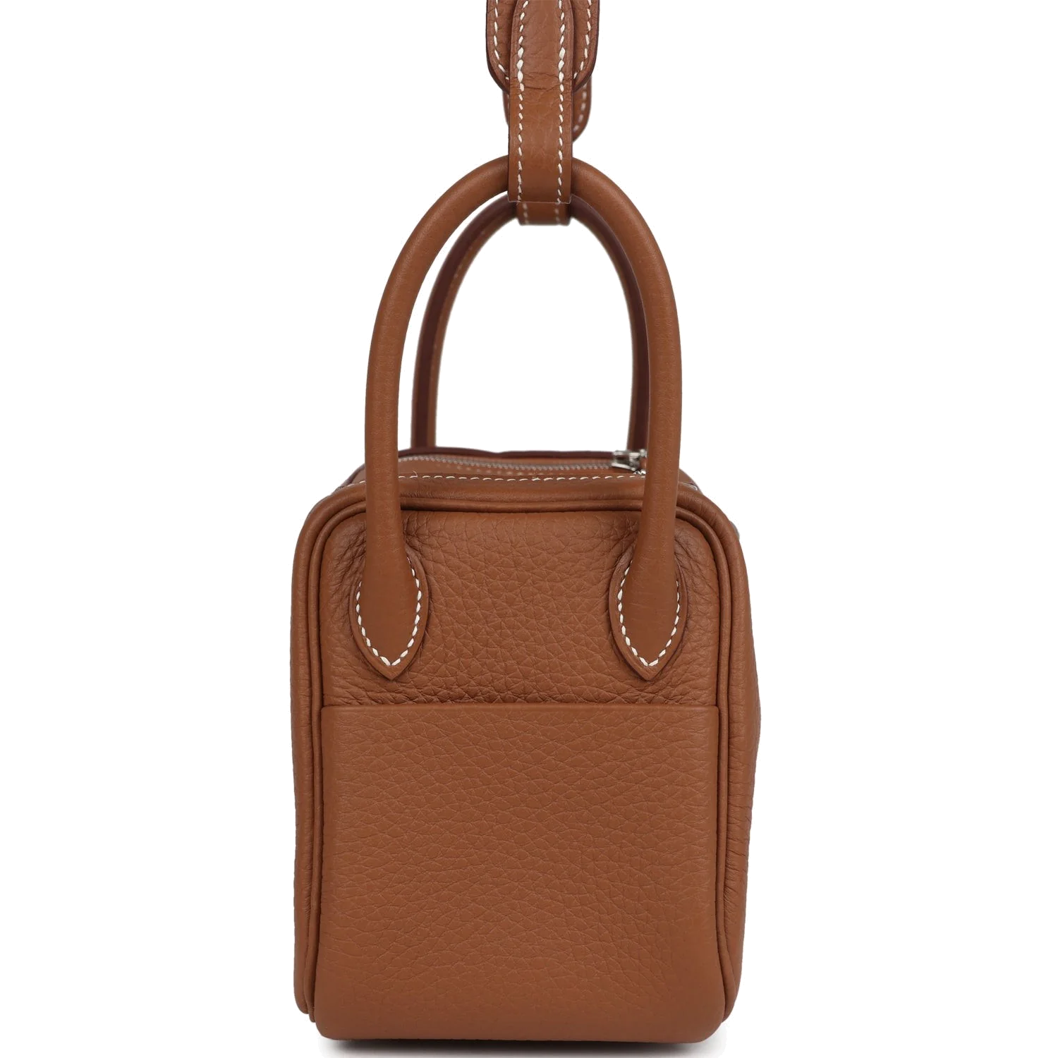 Hermes Mini Lindy II Gold Clemence Palladium Hardware — фото 4