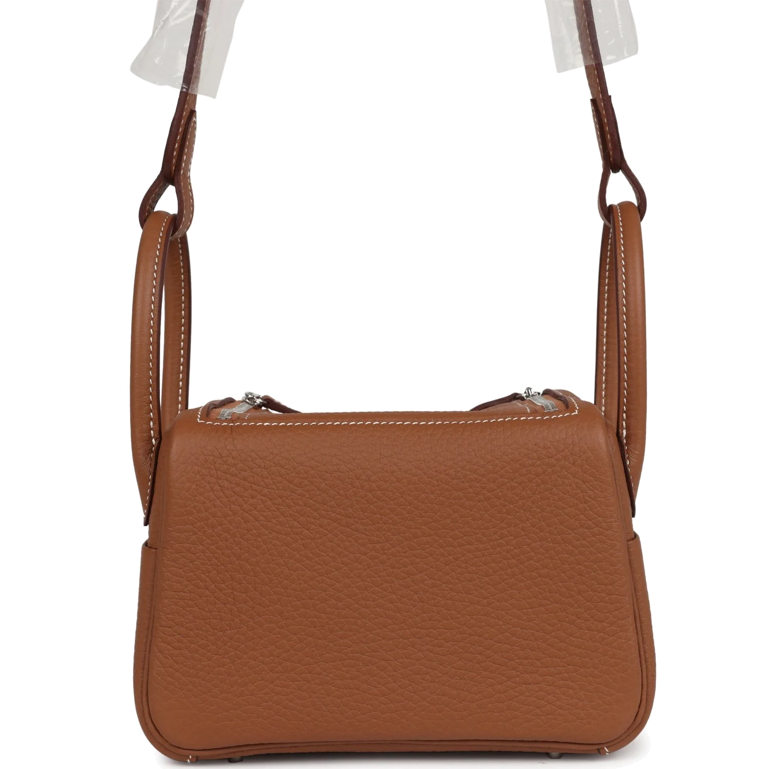 Hermes Mini Lindy II Gold Clemence Palladium Hardware — фото 5