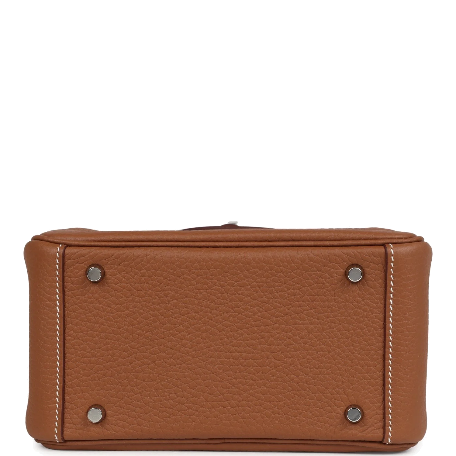 Hermes Mini Lindy II Gold Clemence Palladium Hardware — фото 8