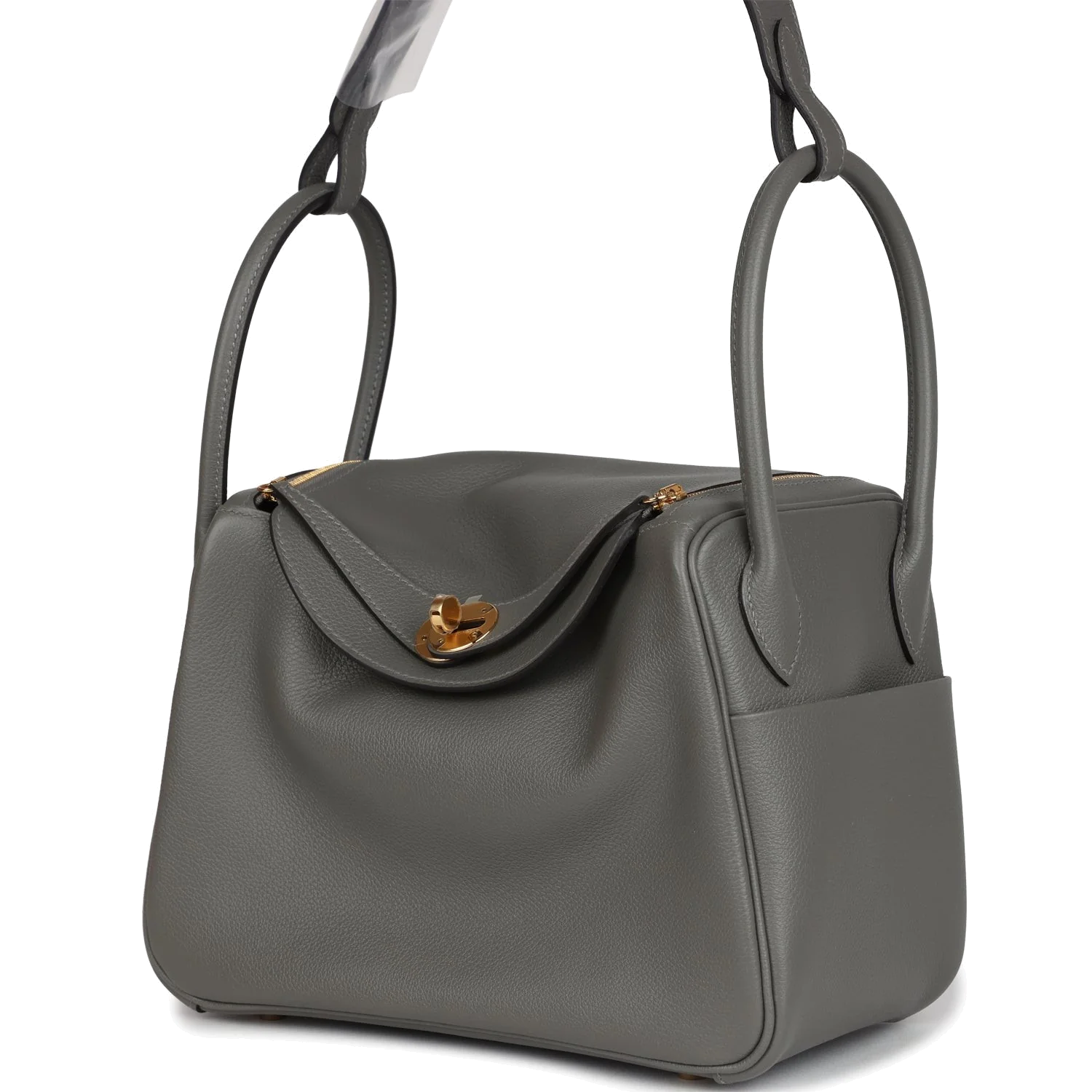 Hermes Lindy 26 Gris Meyer Evercolor Gold Hardware — фото 5