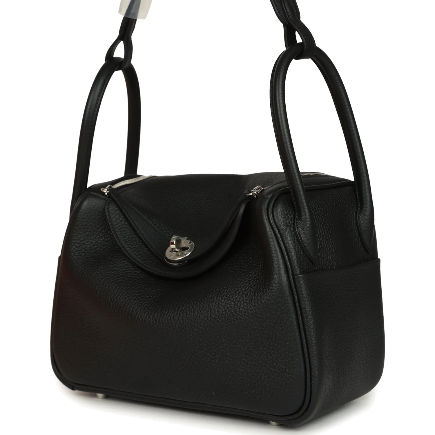 Hermes Lindy 26 Black Clemence Palladium Hardware — фото 6
