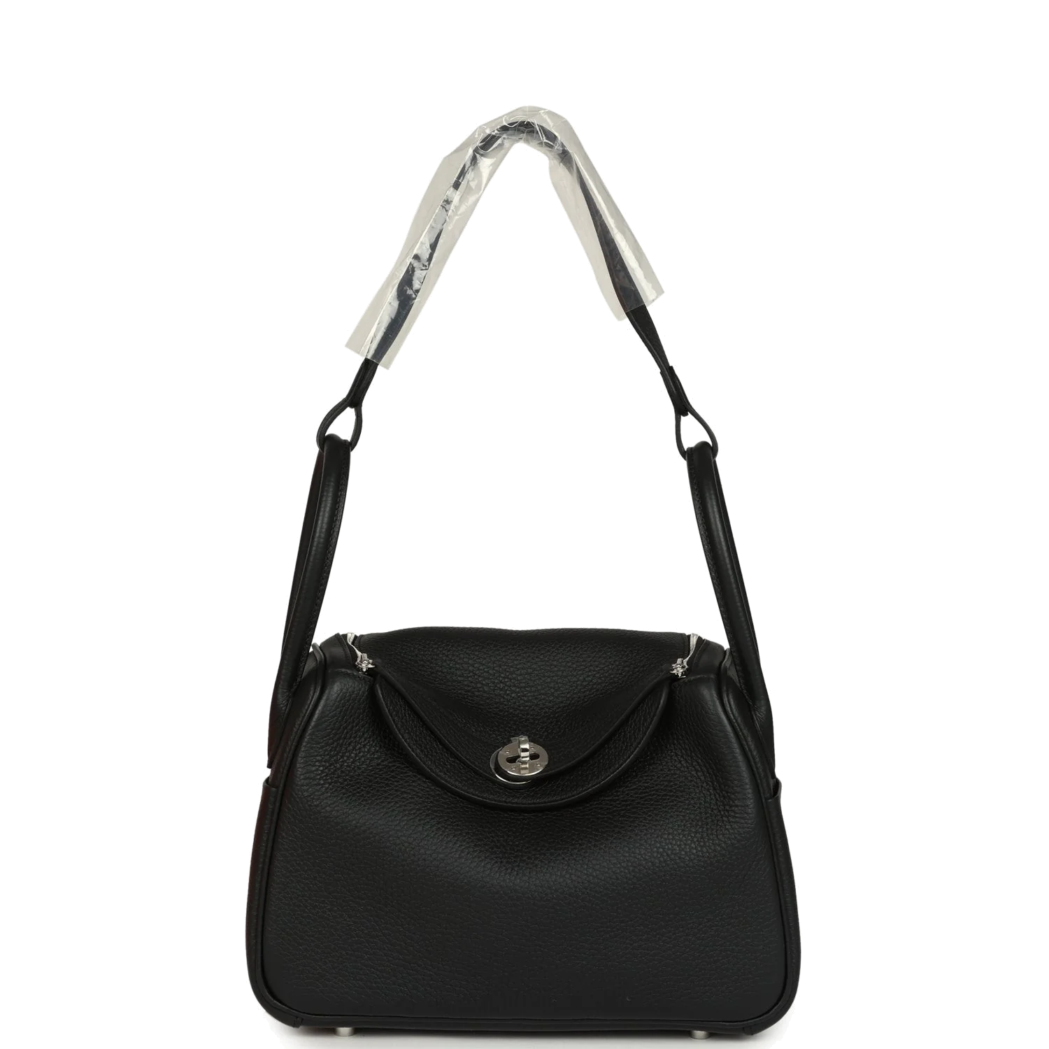 Hermes Lindy 26 Black Clemence Palladium Hardware — фото 7