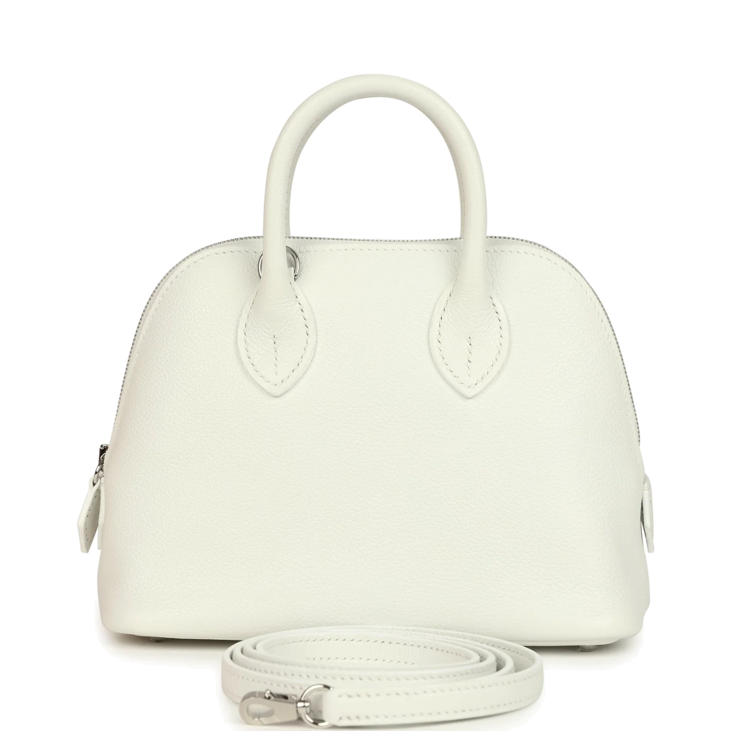 Hermes 1923 Bolide Mini New White Evercolor Palladium Hardware — фото 1
