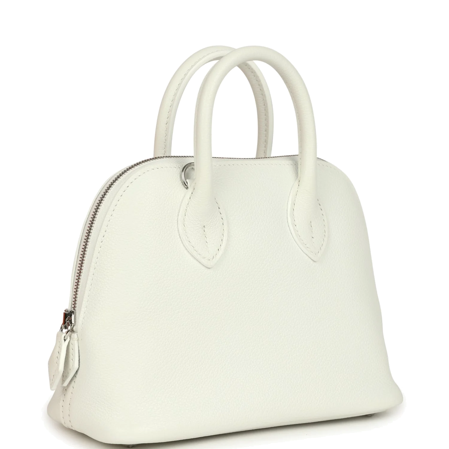 Hermes 1923 Bolide Mini New White Evercolor Palladium Hardware — фото 3